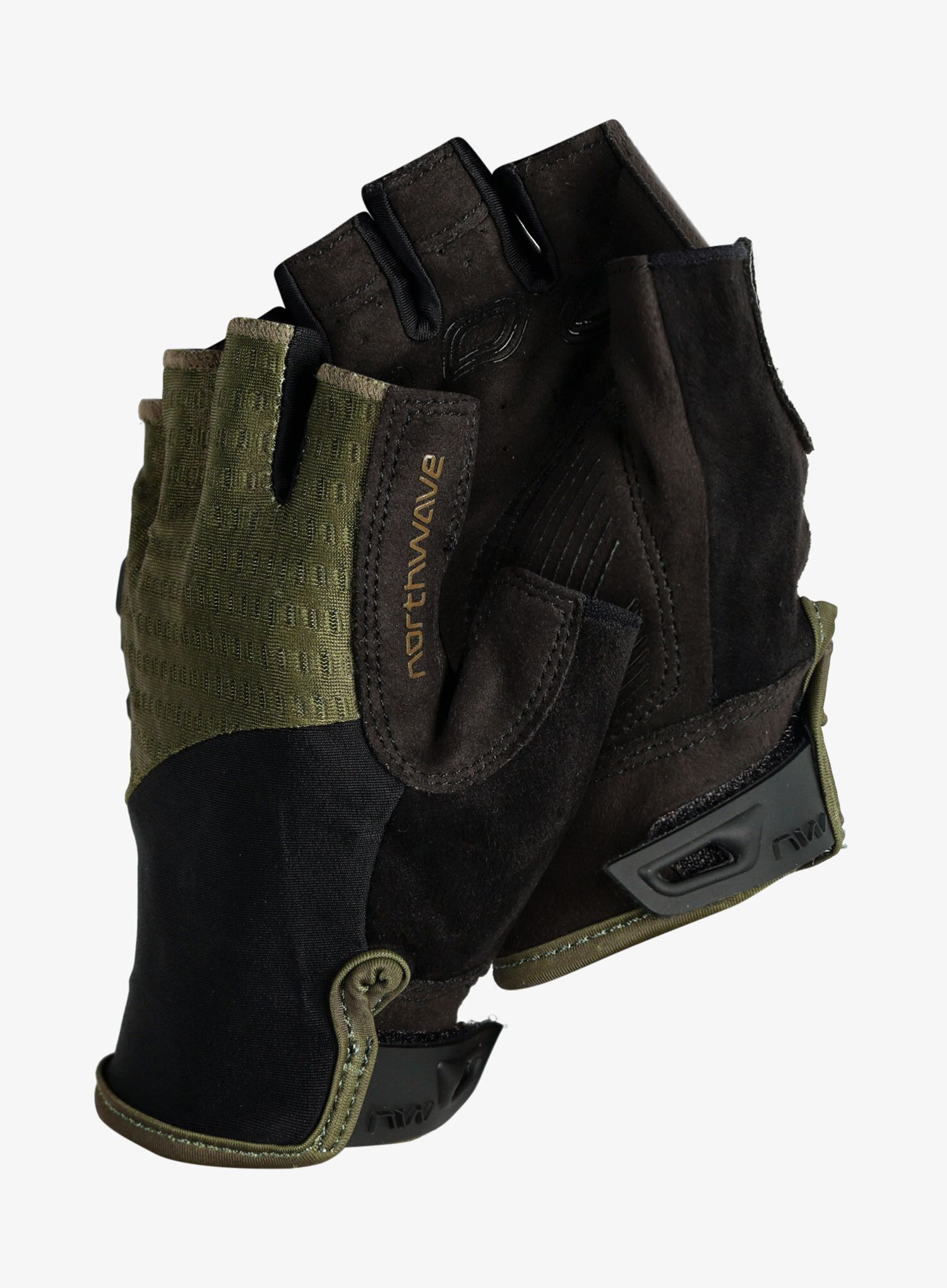 Rukavice na kolo Northwave Fast Short Finger Glove - forest green/black