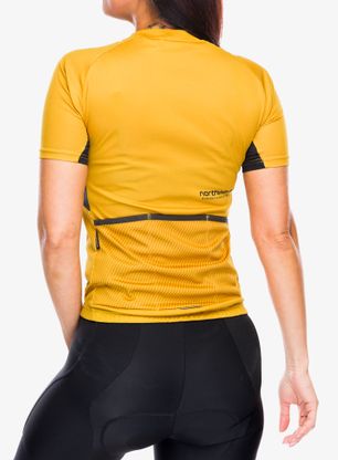 Cyklo triko dámské Northwave Force Evo Jersey Short Sleeve - ochre