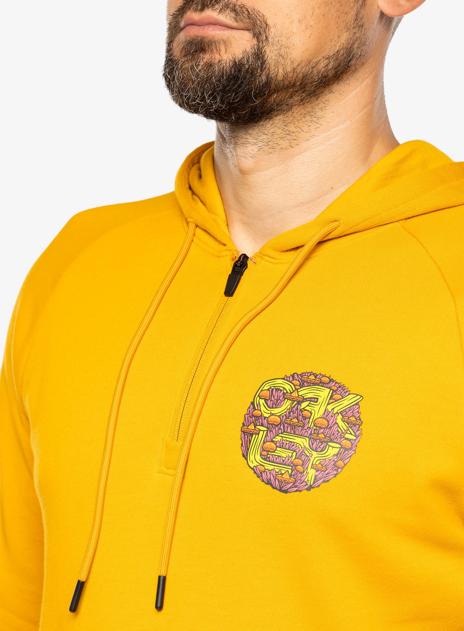 Mikina s kapucí Oakley Agaricus Nassa 1/4 Zip Hoodie - amber yellow