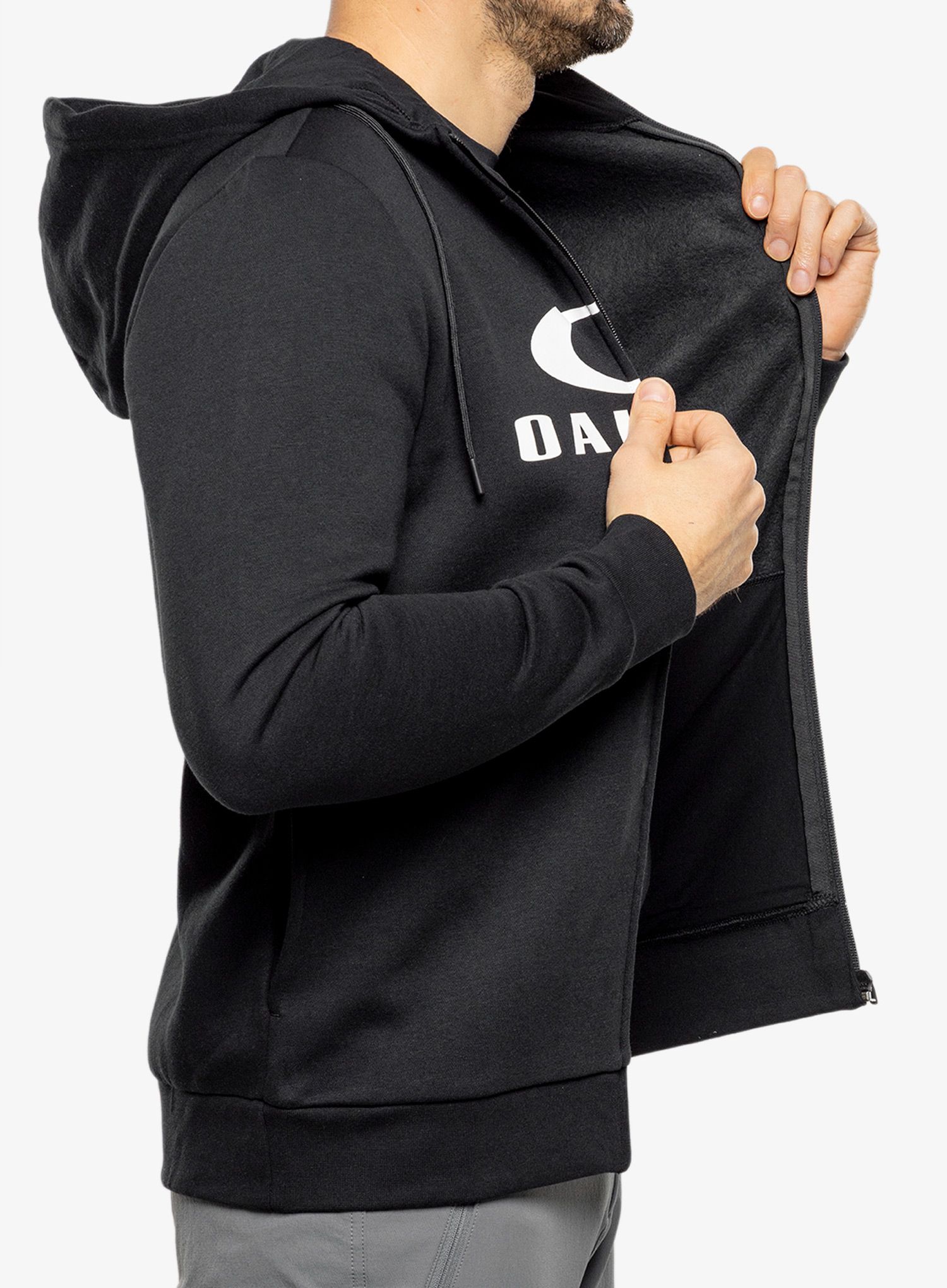 Mikina s kapucí Oakley Bark Fz Hoodie 2.0 - black/white