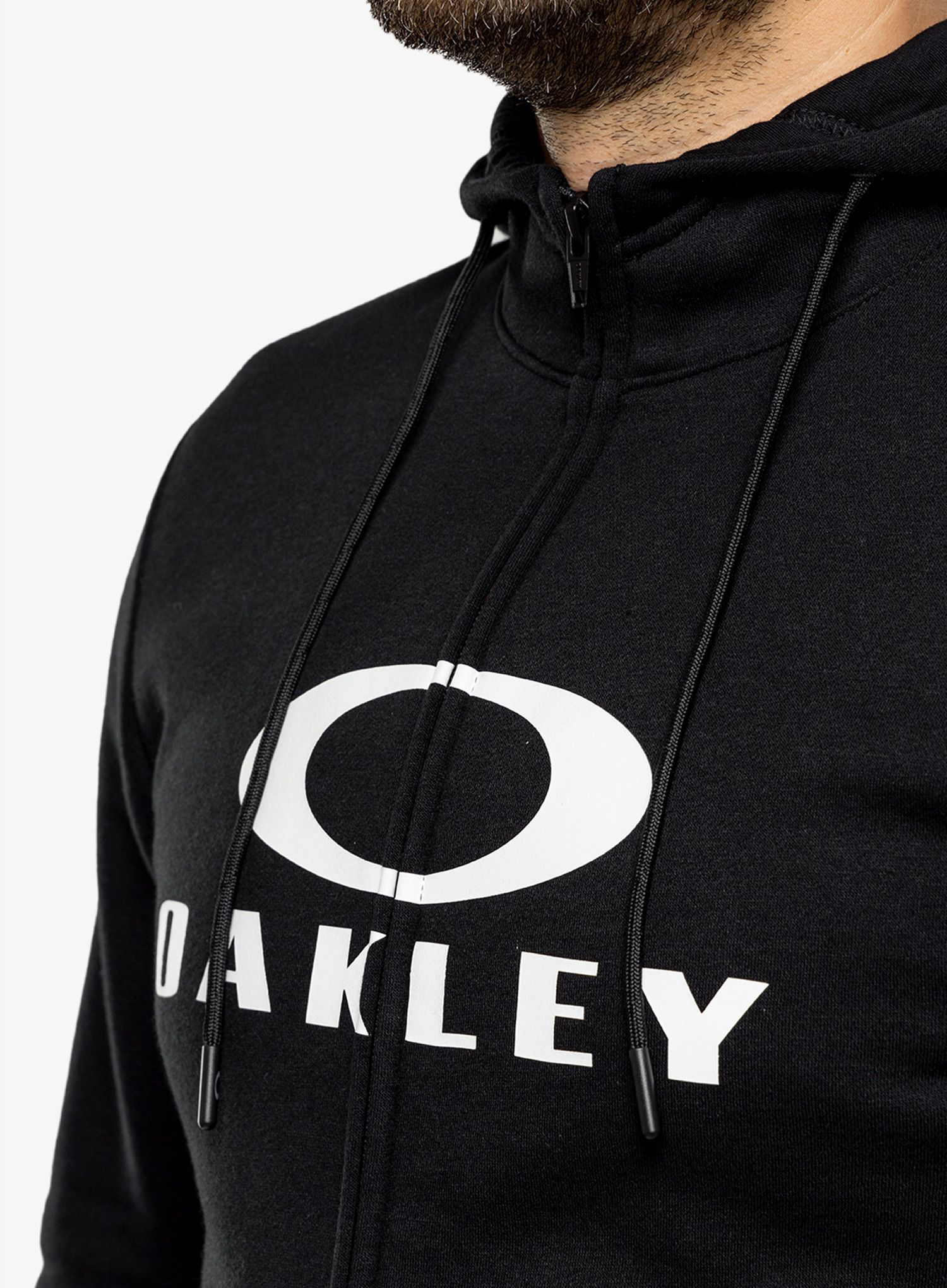 Mikina s kapucí Oakley Bark Fz Hoodie 2.0 - black/white
