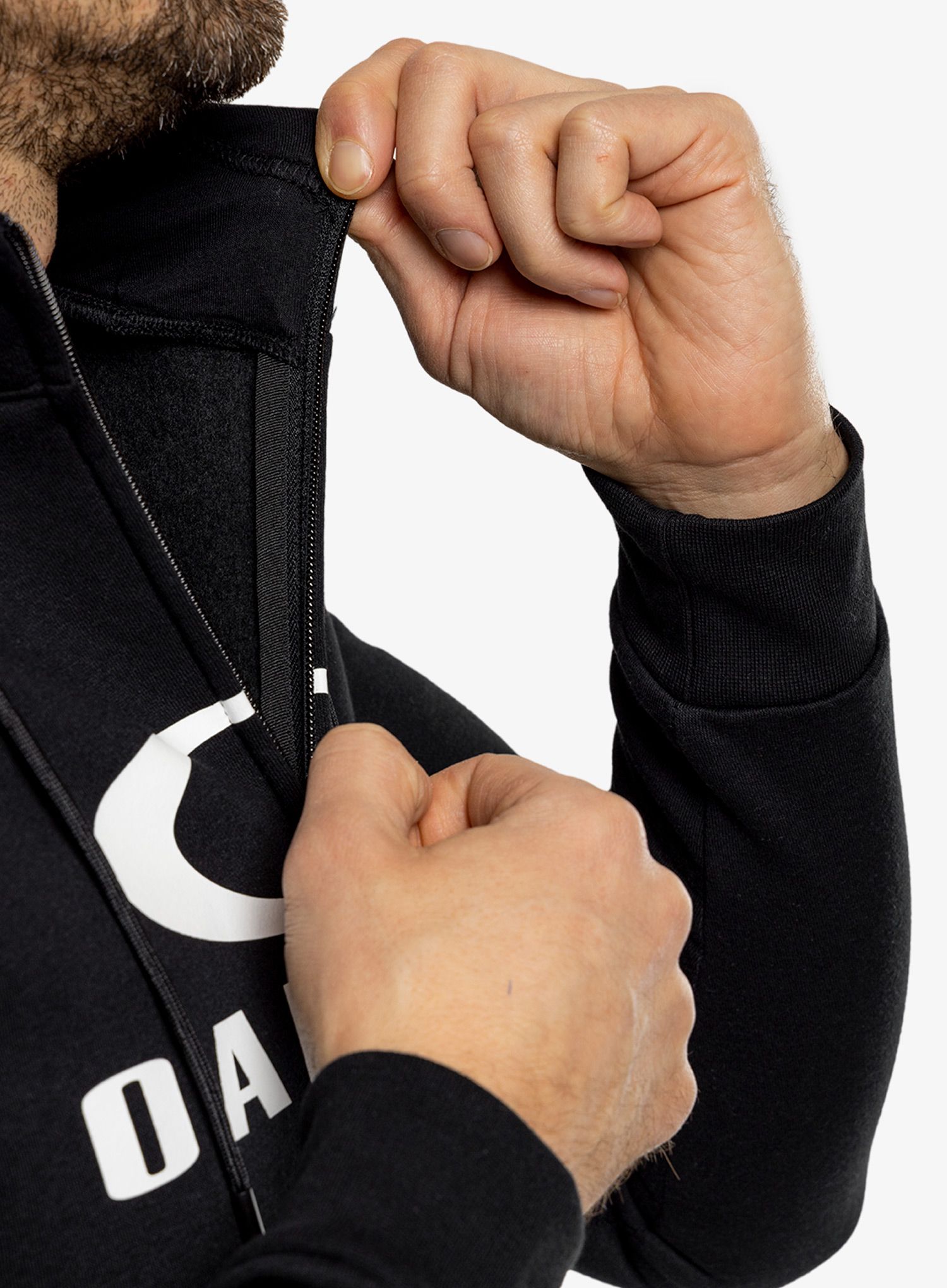 Mikina s kapucí Oakley Bark Fz Hoodie 2.0 - black/white