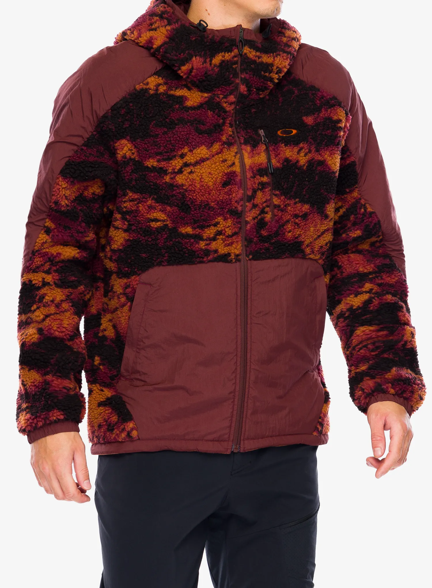 Fleecová mikina Oakley Caribou Full Zip Sherpa - tiger camo red