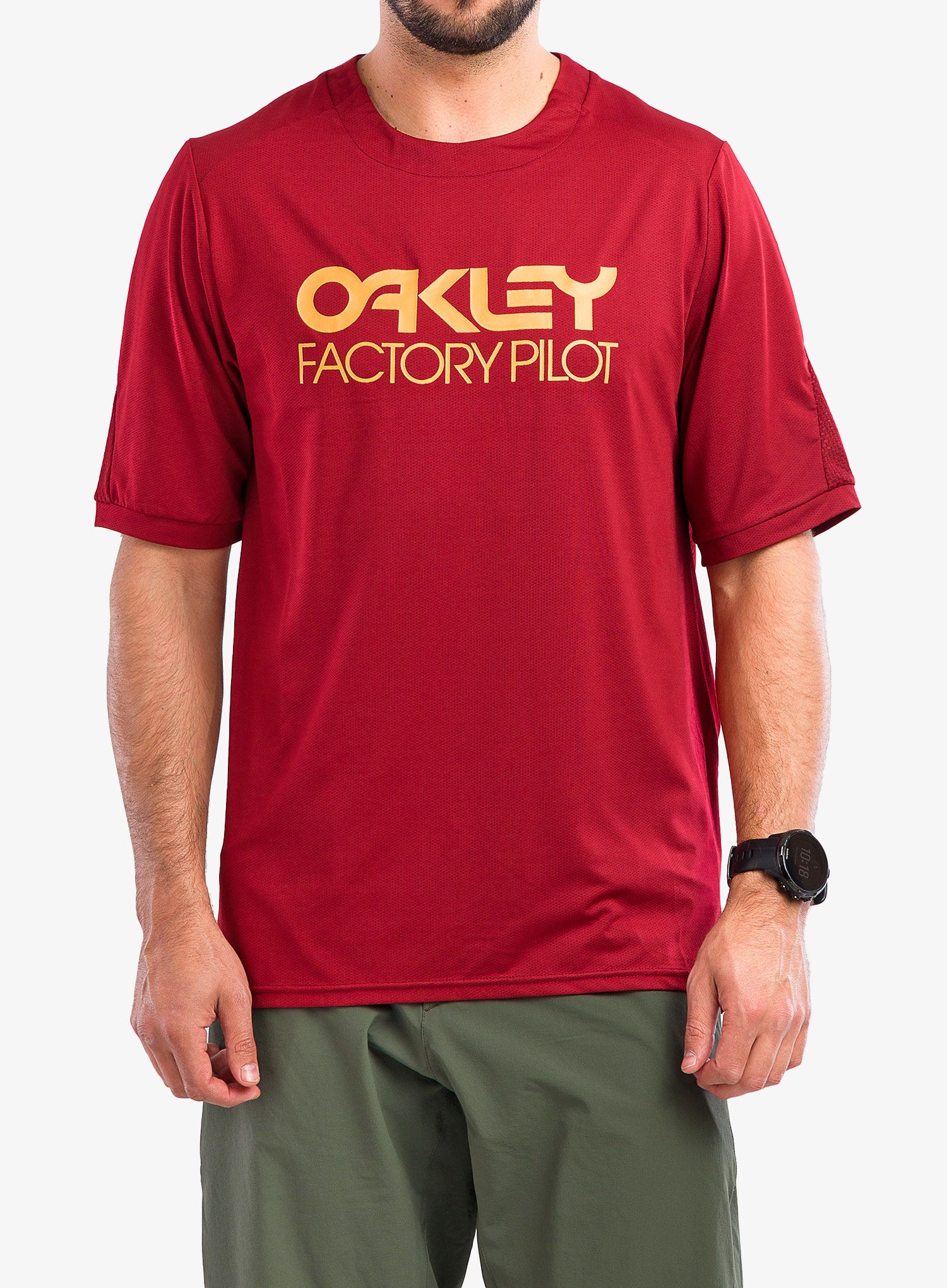 Rychleschnoucí tričko Oakley Factory Pilot Mtb SS Jersey II - iron red