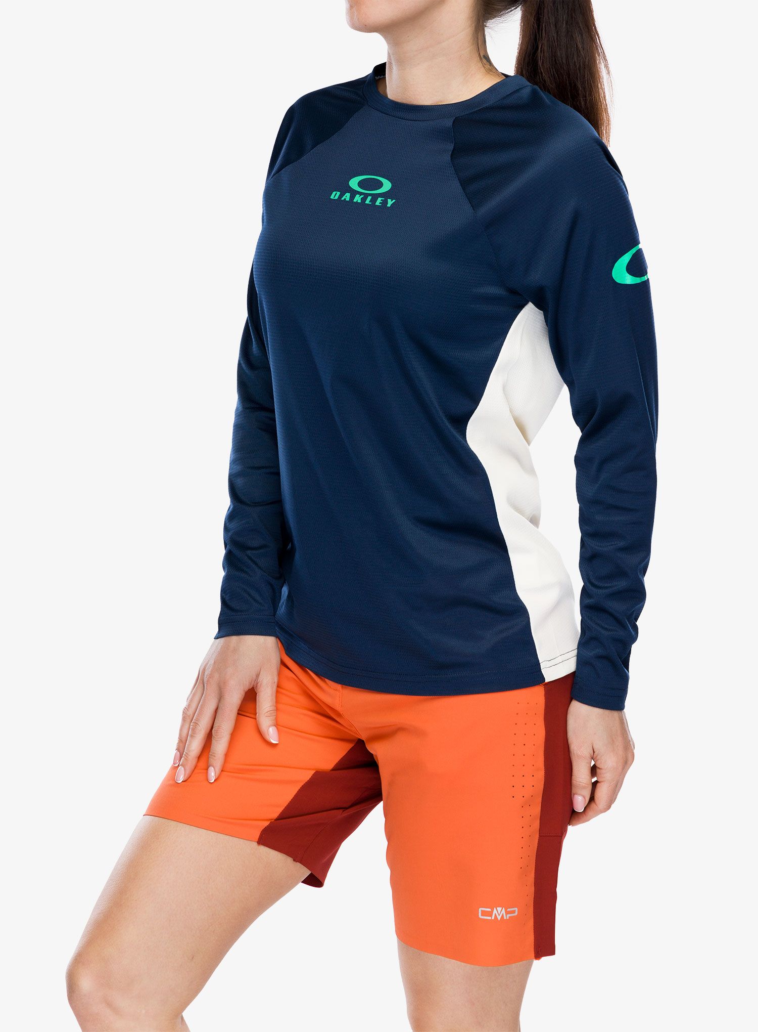 Cyklistická mikina dámská Oakley Free Ride LS Jersey - team navy