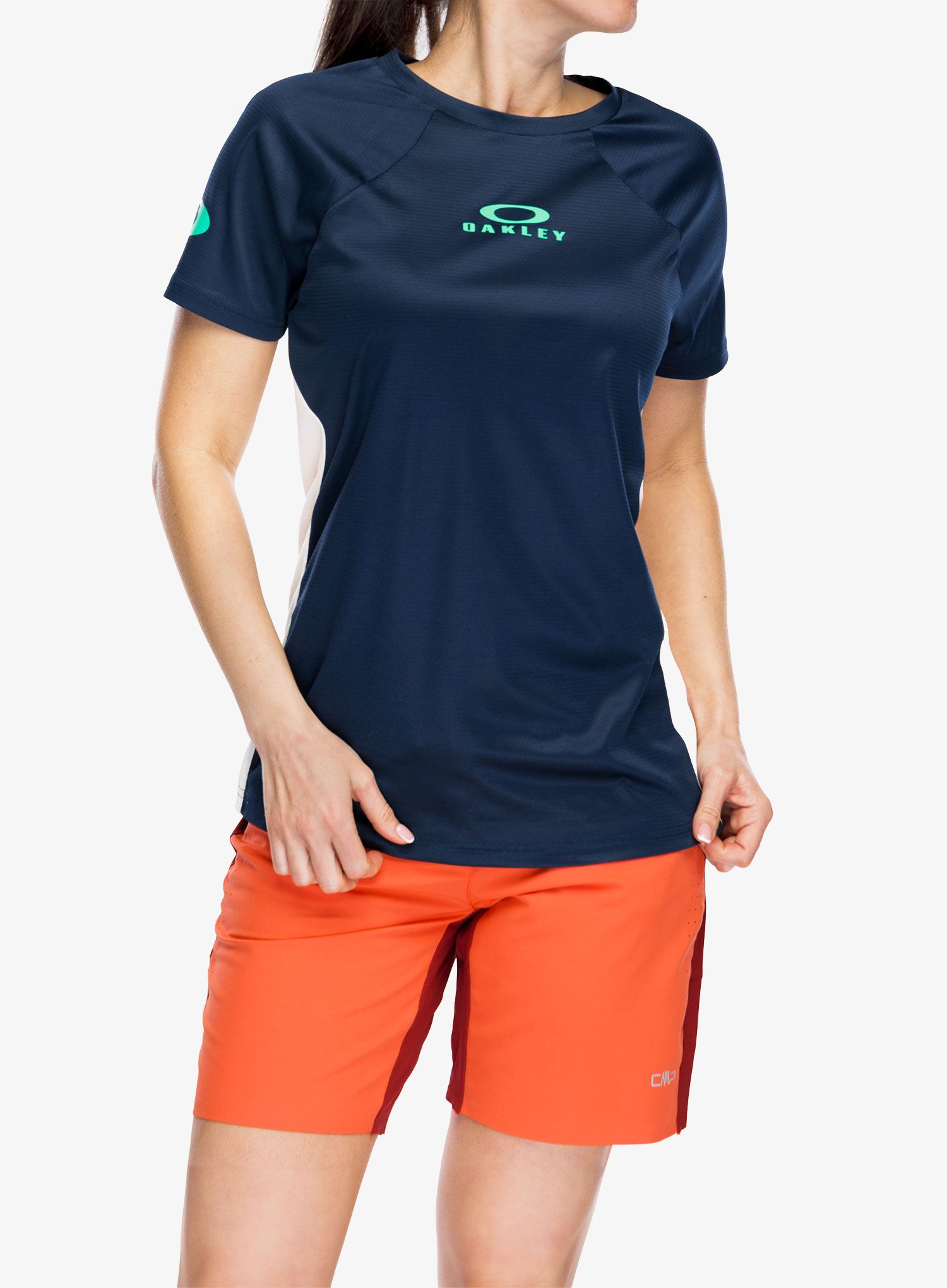 Dámské cyklistické triko Oakley Free Ride SS Jersey - team navy