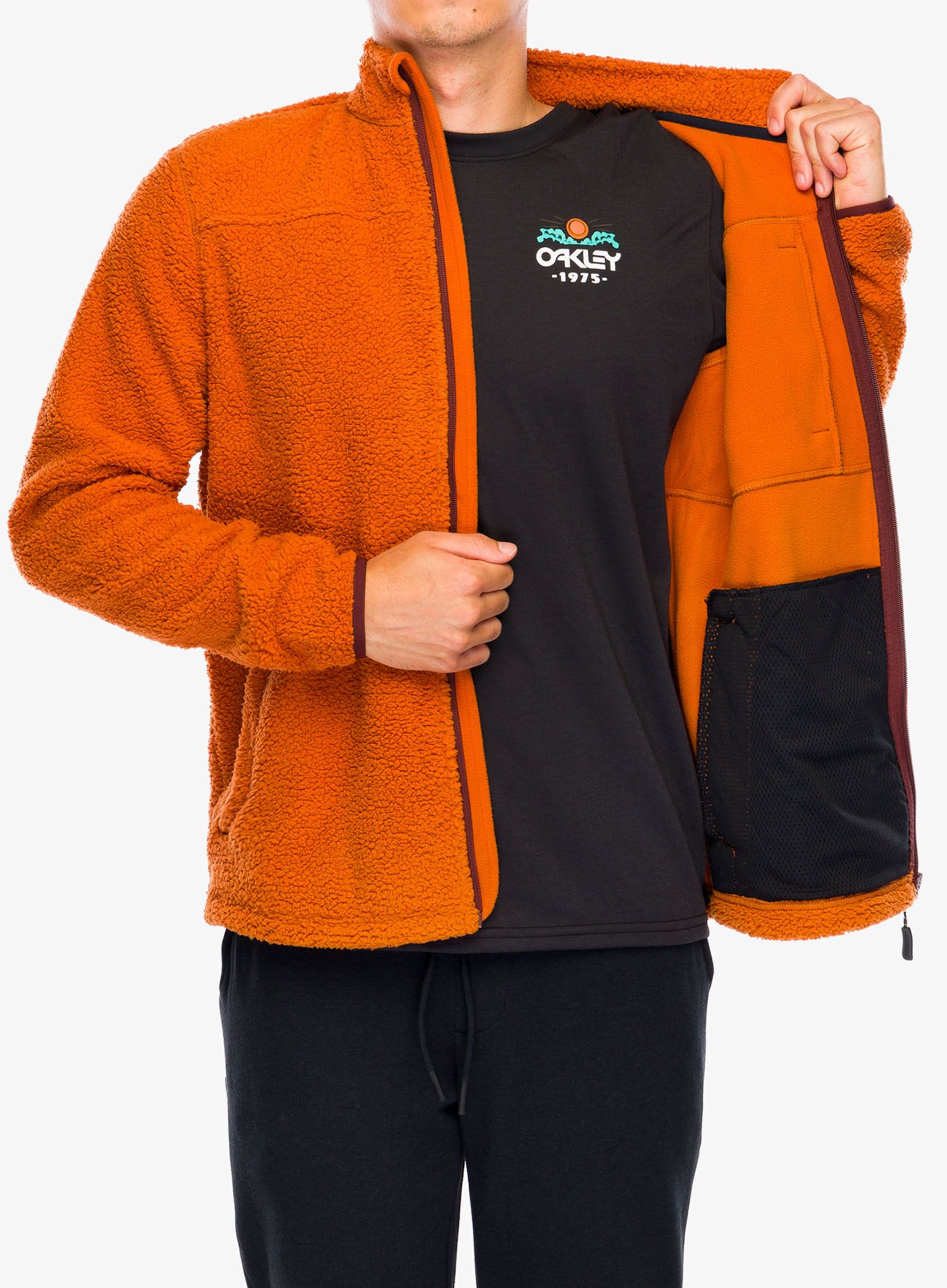 Fleece mikina Oakley Mountain Fire Sherpa - ginger