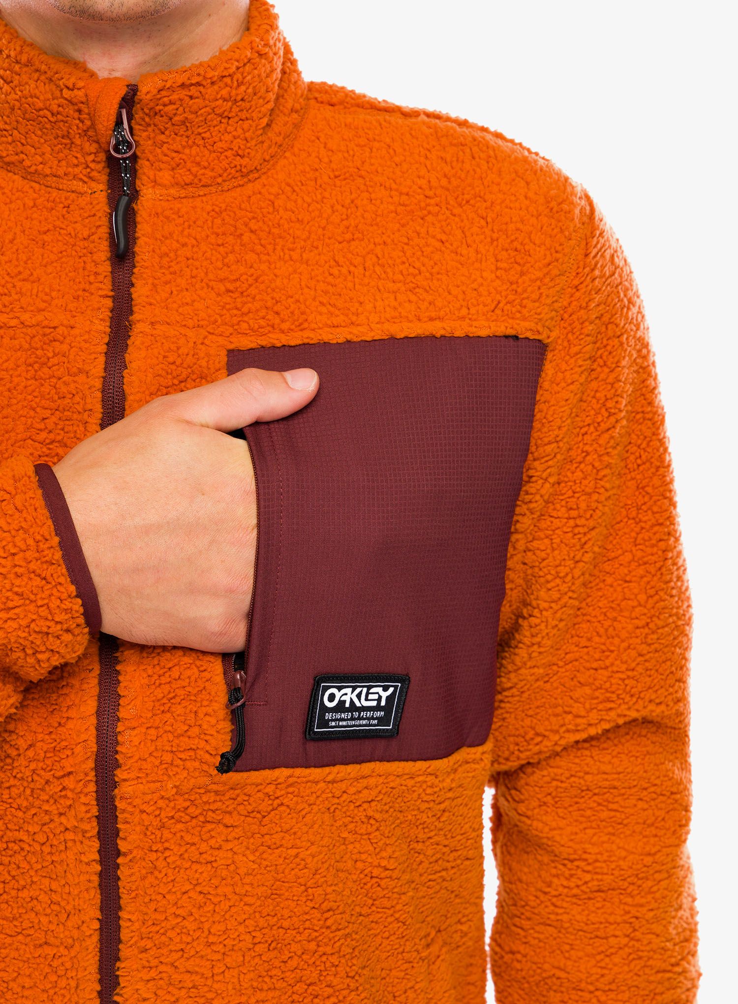 Fleece mikina Oakley Mountain Fire Sherpa - ginger