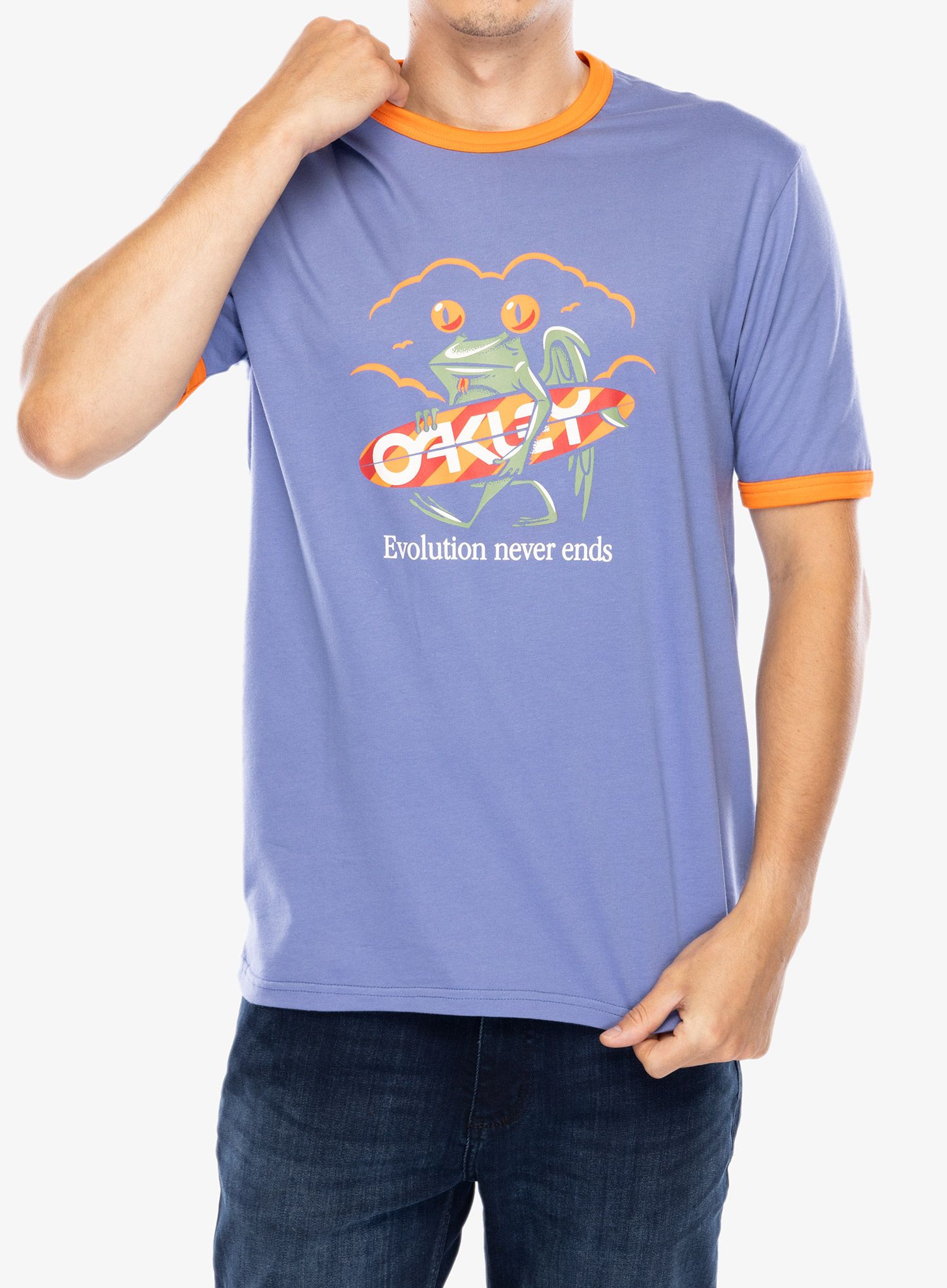 Bavlněné tričko Oakley Never Ends Tee - new lilac