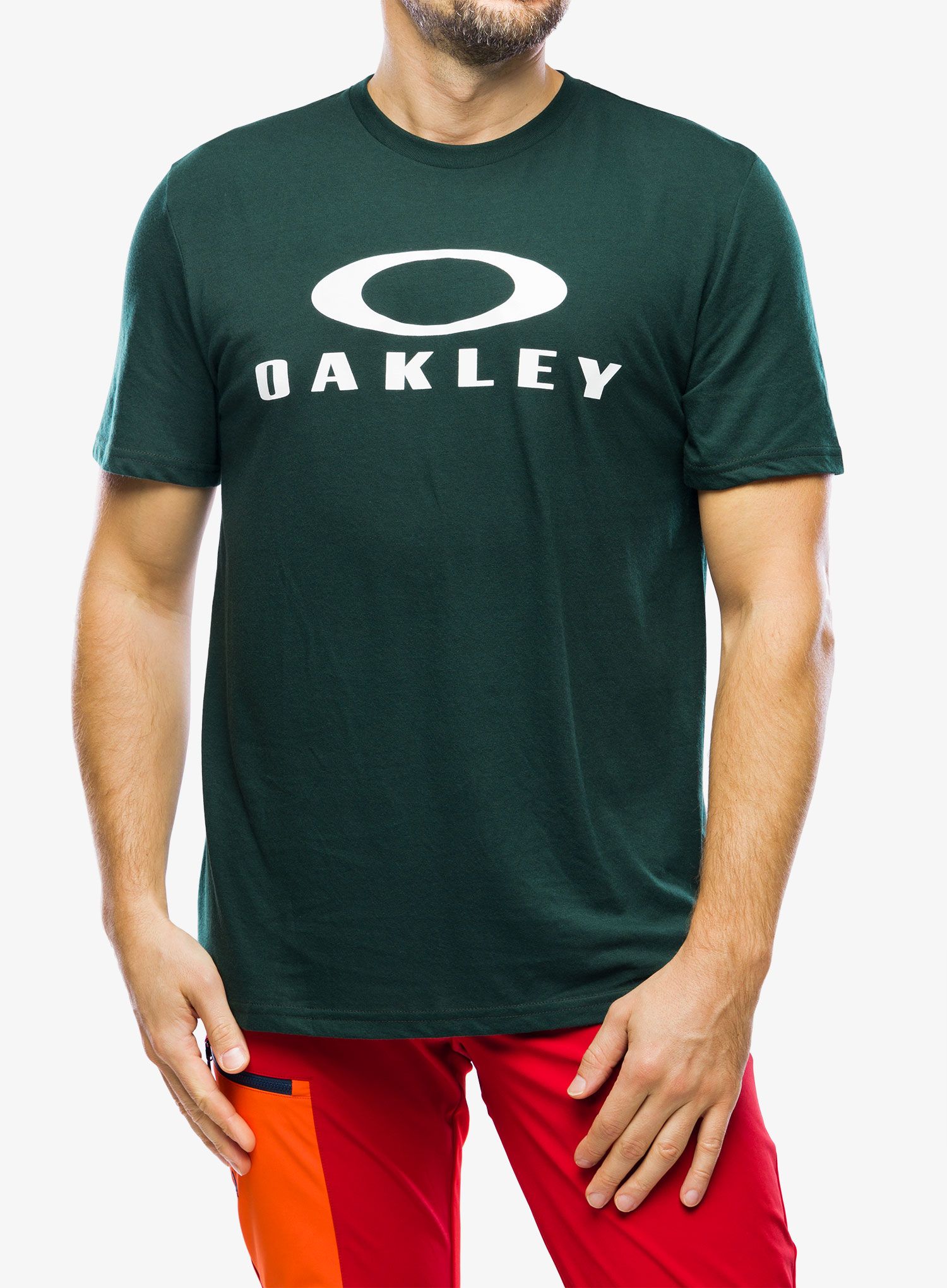 Tričko s potiskem Oakley O Bark - hunter green/white