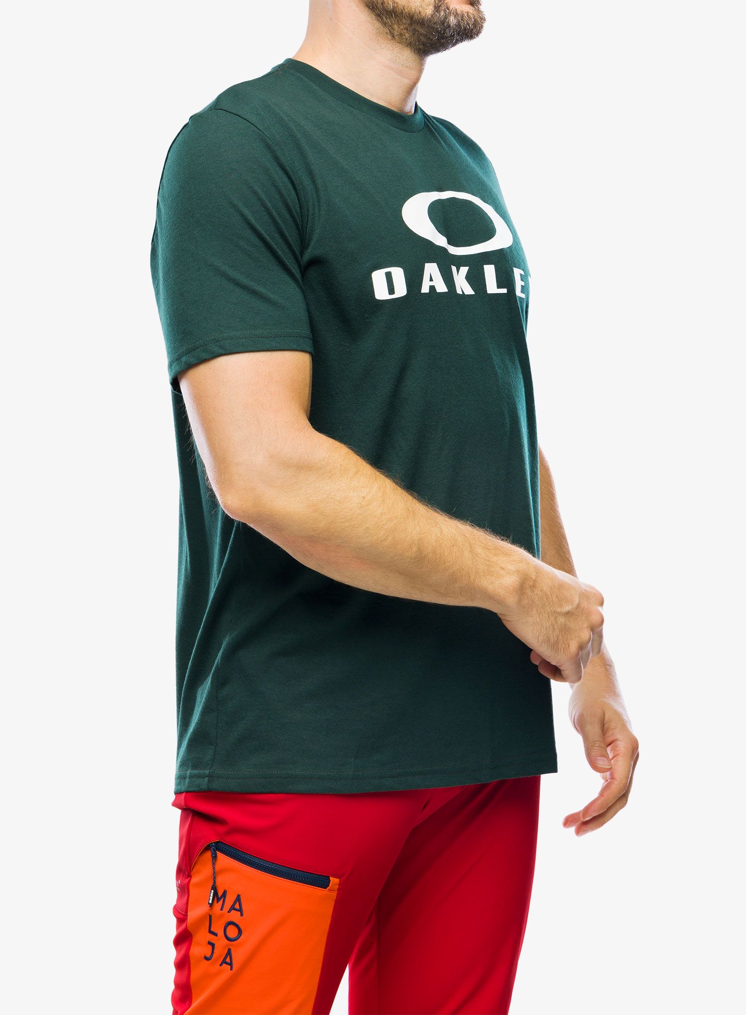 Tričko s potiskem Oakley O Bark - hunter green/white
