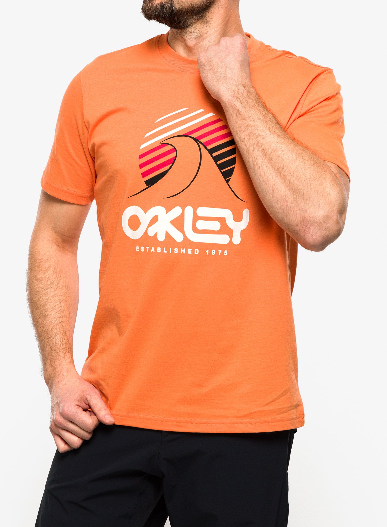 Bavlněné tričko Oakley One Wave B1B Tee - soft orange