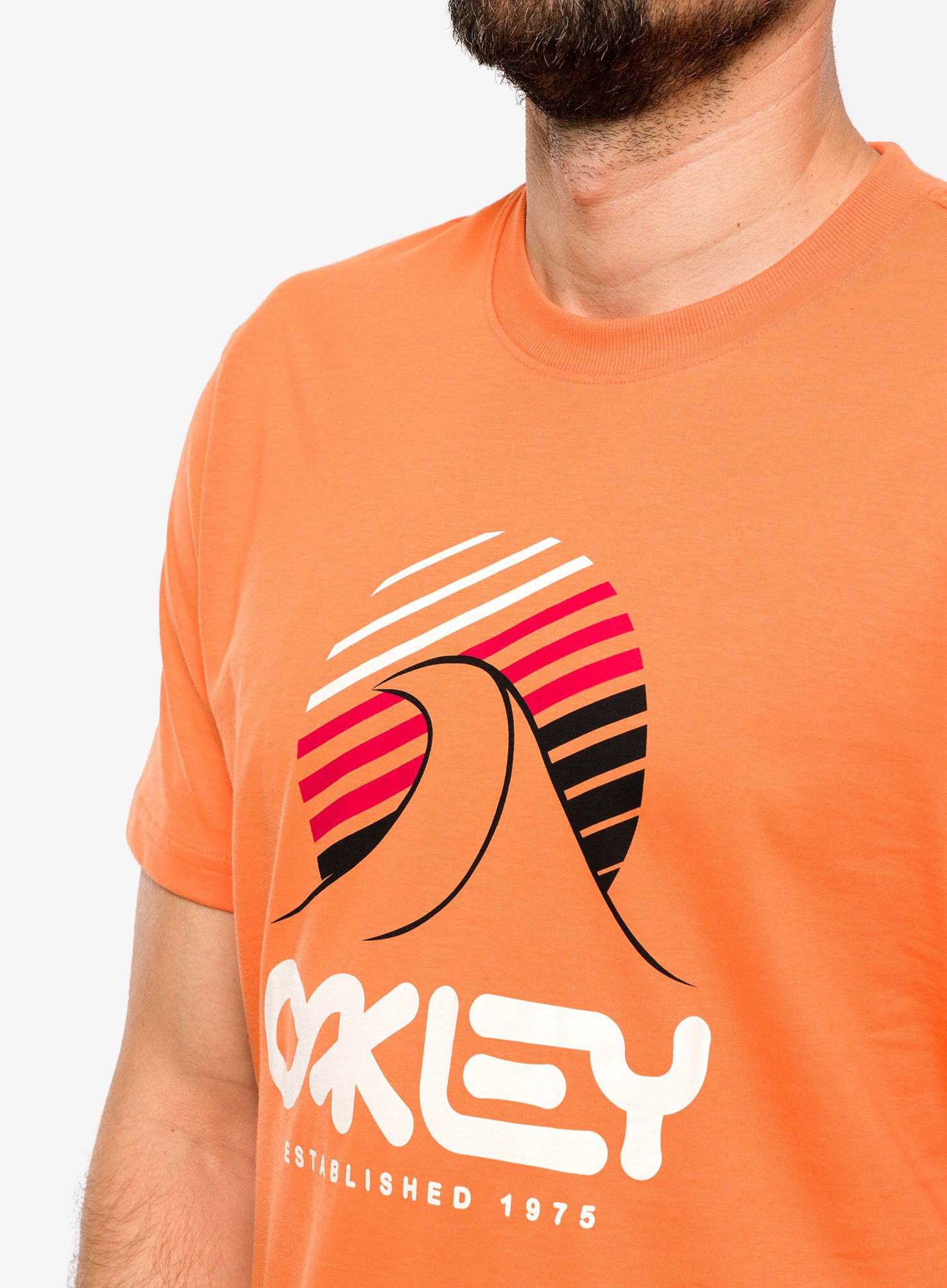 Bavlněné tričko Oakley One Wave B1B Tee - soft orange