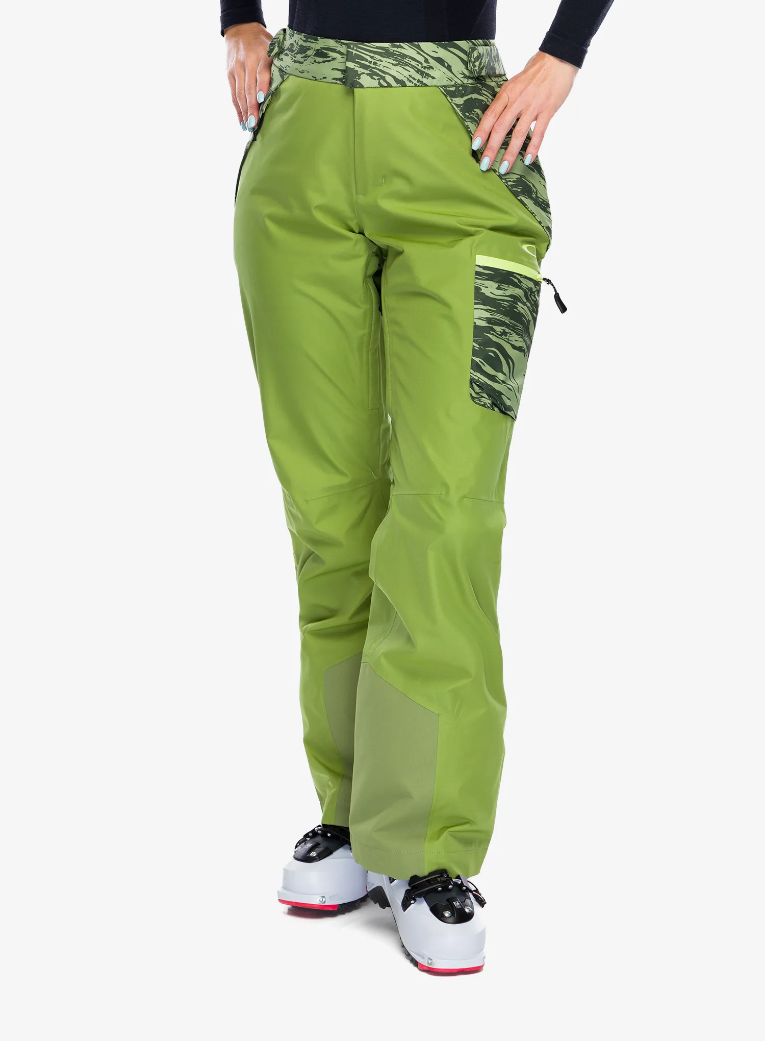 Kalhoty dámské Oakley TC Juno Reduct Shell Pant 2.0 - duality swirl dbl green