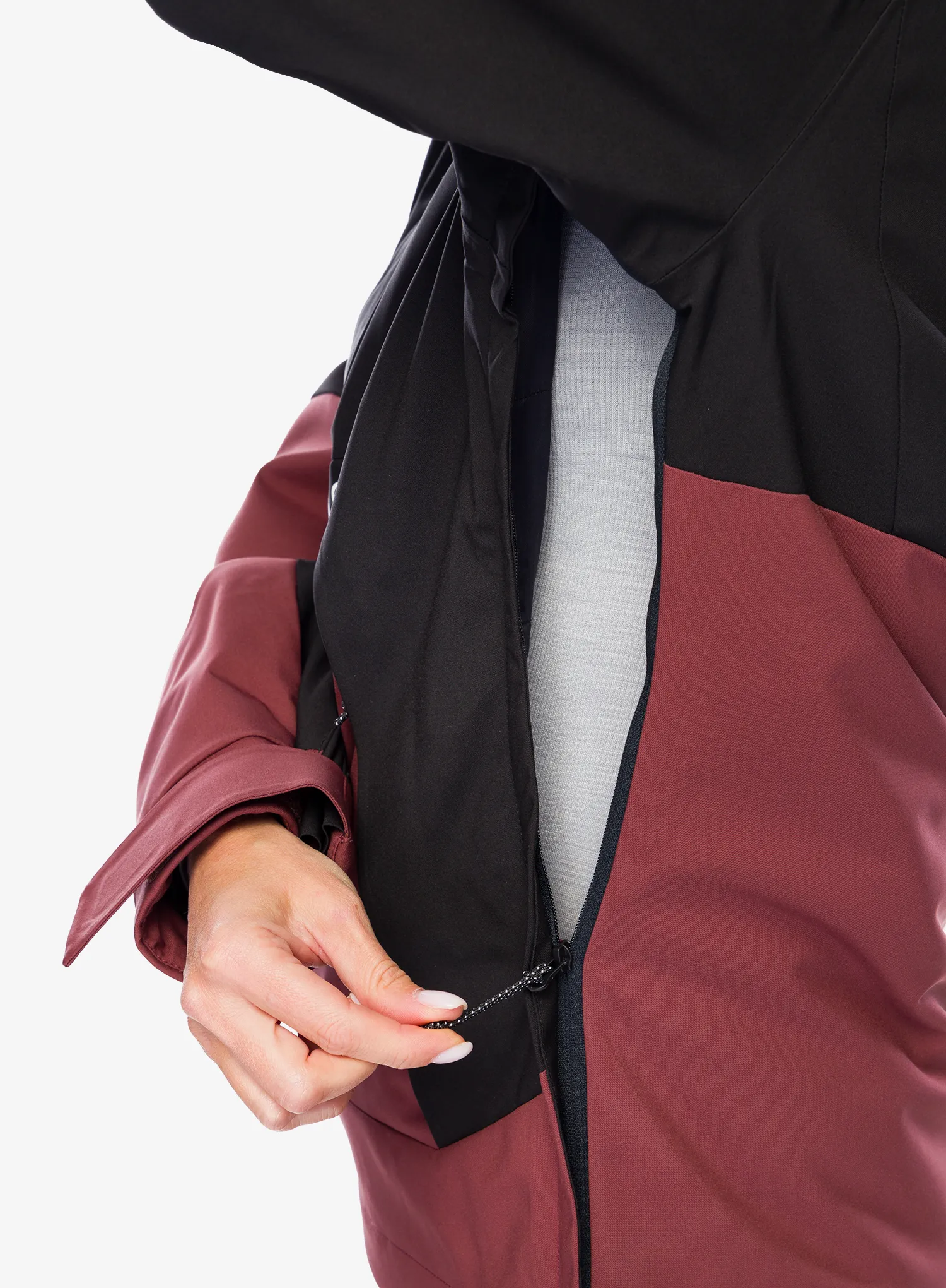 Zateplená bunda dámská Oakley TNP TBT Insulated Anorak - blackout/grenache