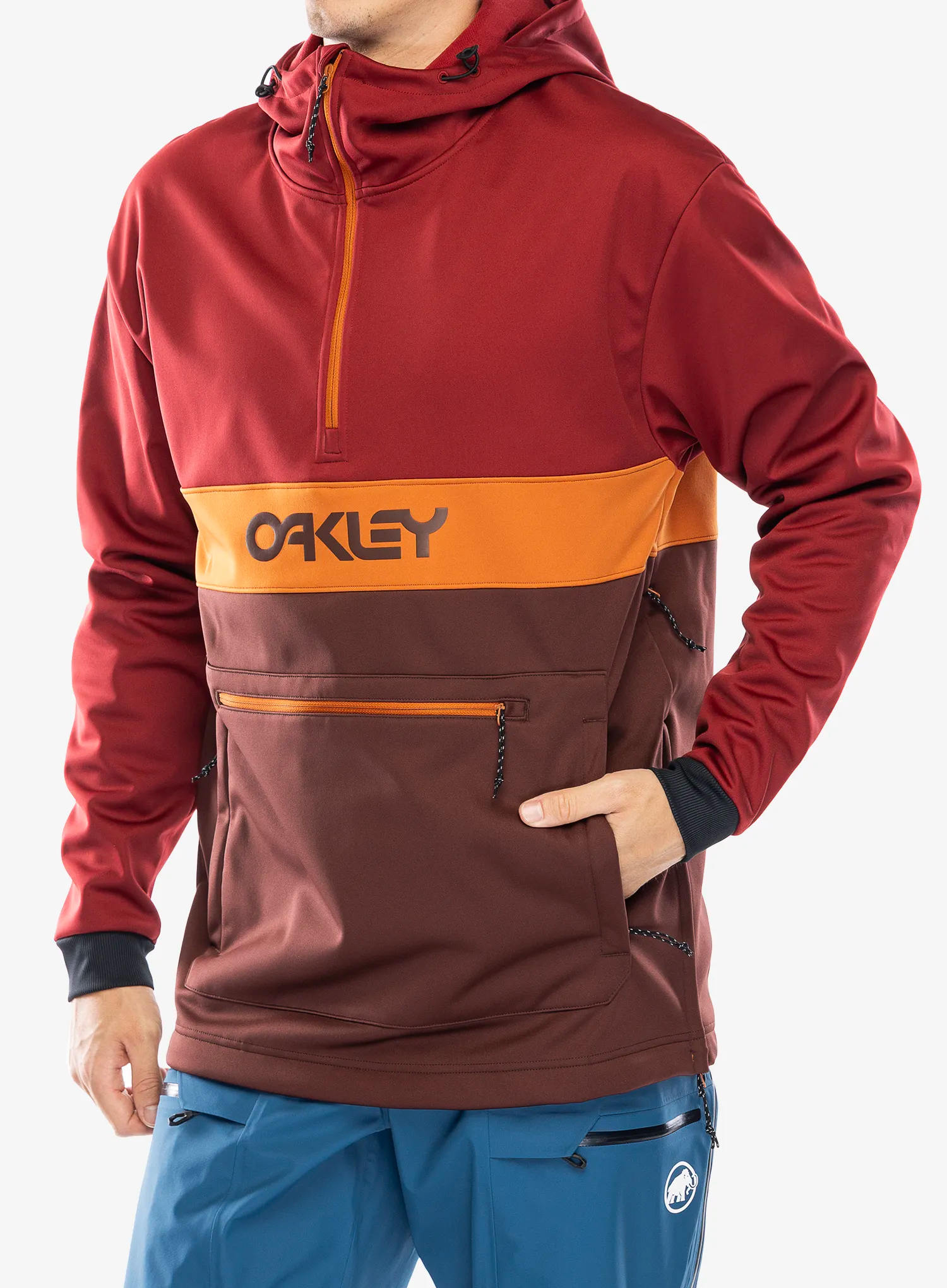 Lyžařská bunda Oakley Tnp Nose Grab Softshell Hoodie - grenache/iron red