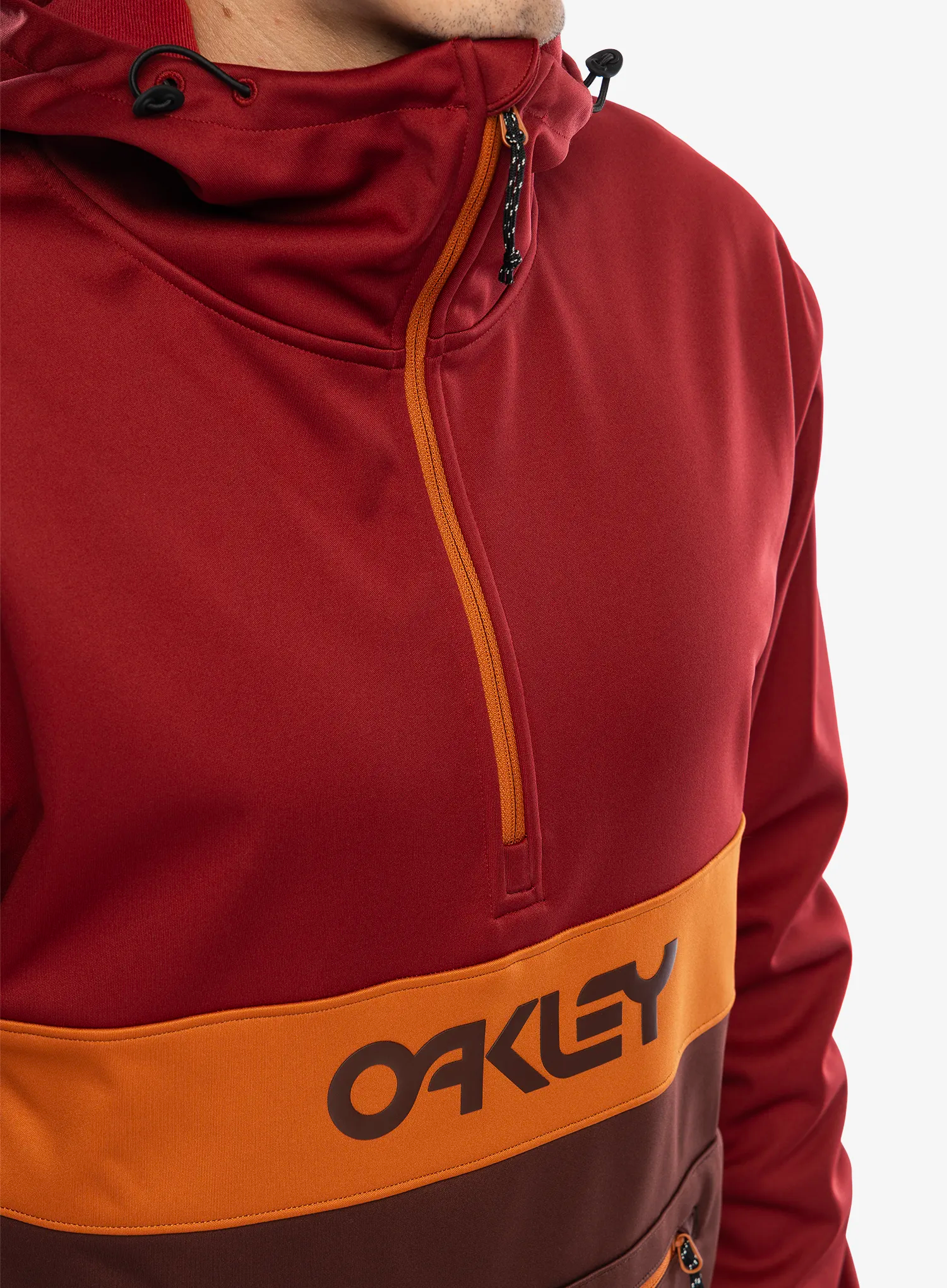 Lyžařská bunda Oakley Tnp Nose Grab Softshell Hoodie - grenache/iron red