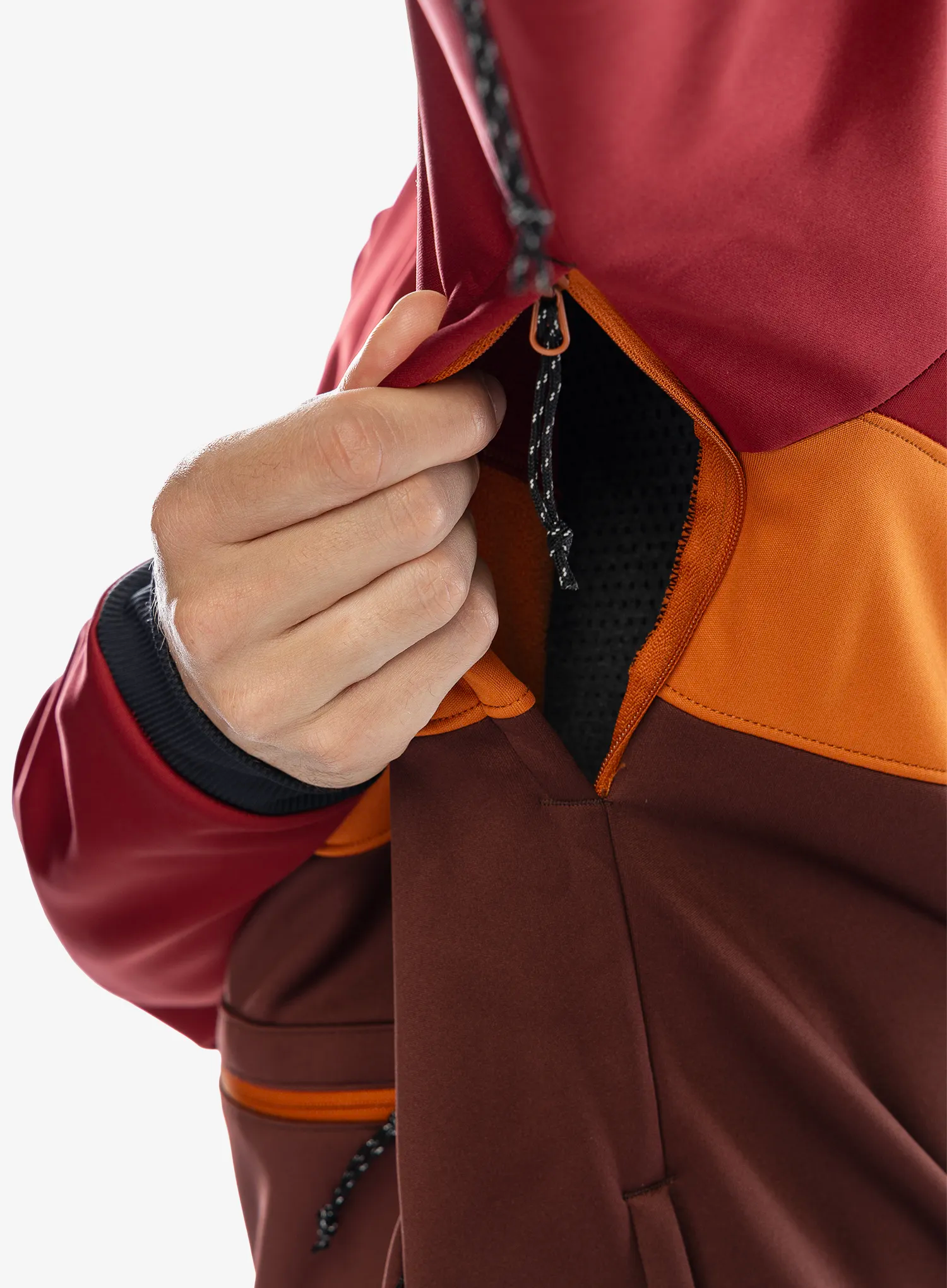 Lyžařská bunda Oakley Tnp Nose Grab Softshell Hoodie - grenache/iron red