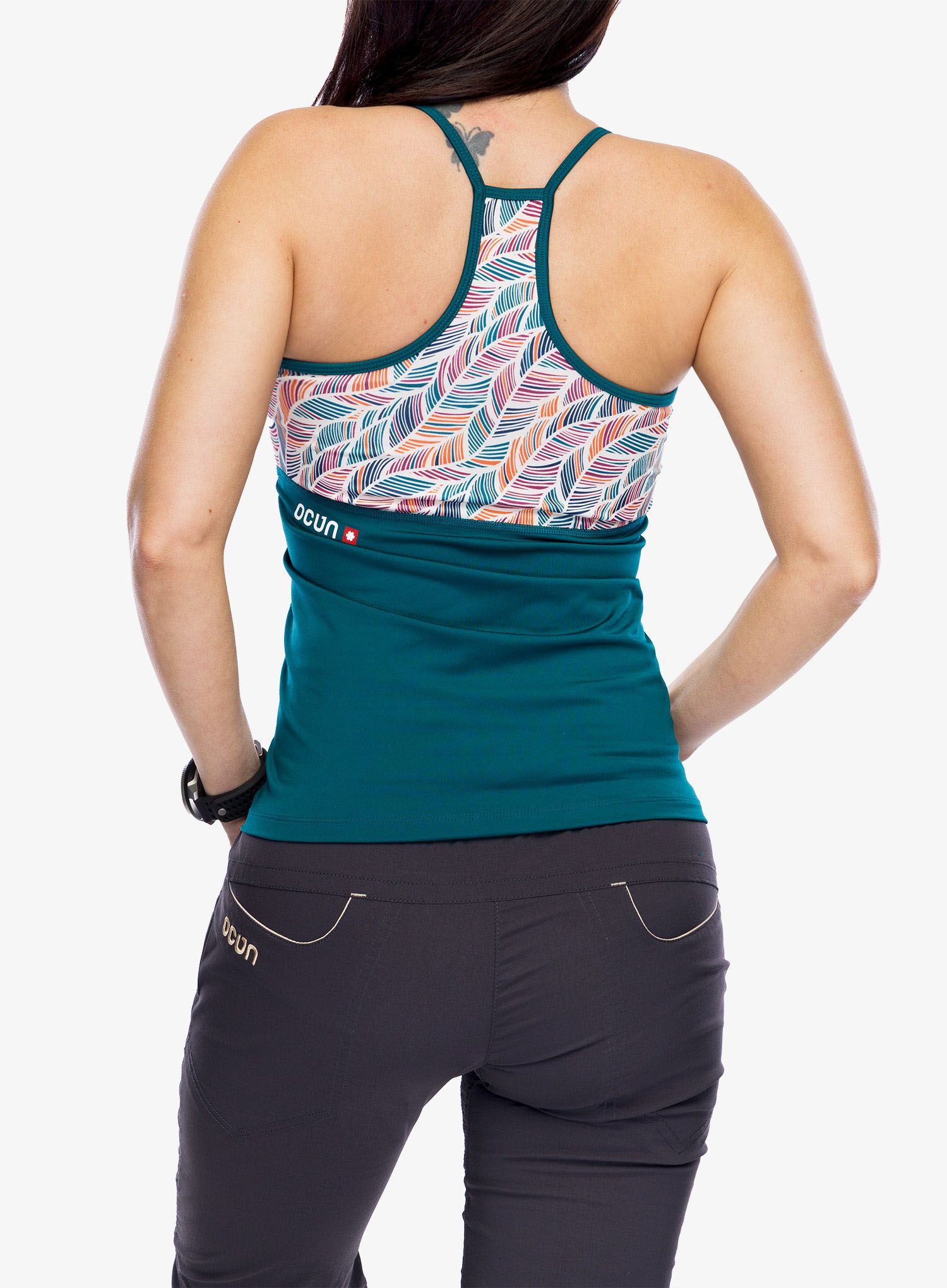 Dámský lezecký top Ocun Arista Top - green deep teal
