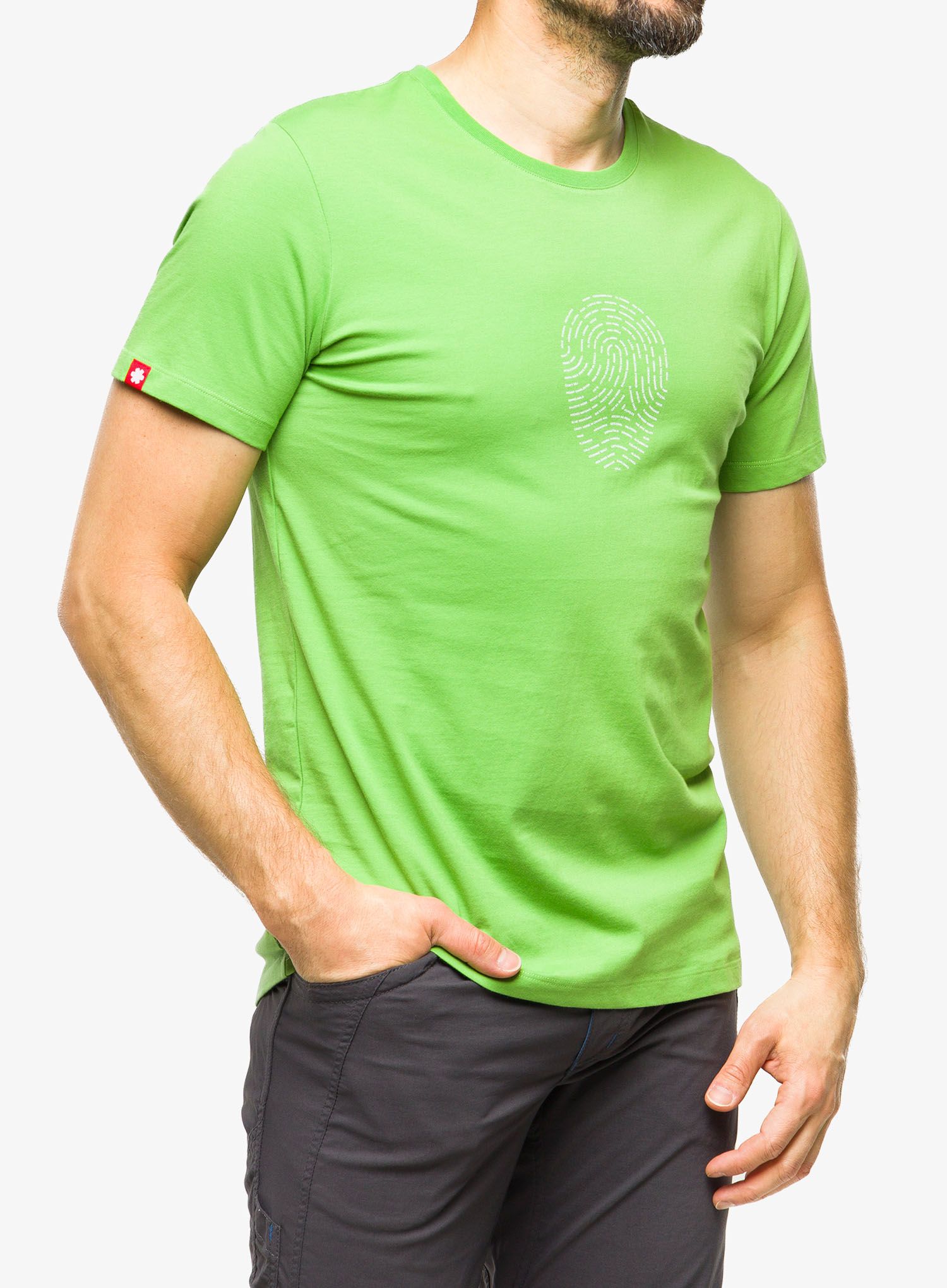 Tričko s potiskem Ocun Classic T Fingerprint - green spindle tree