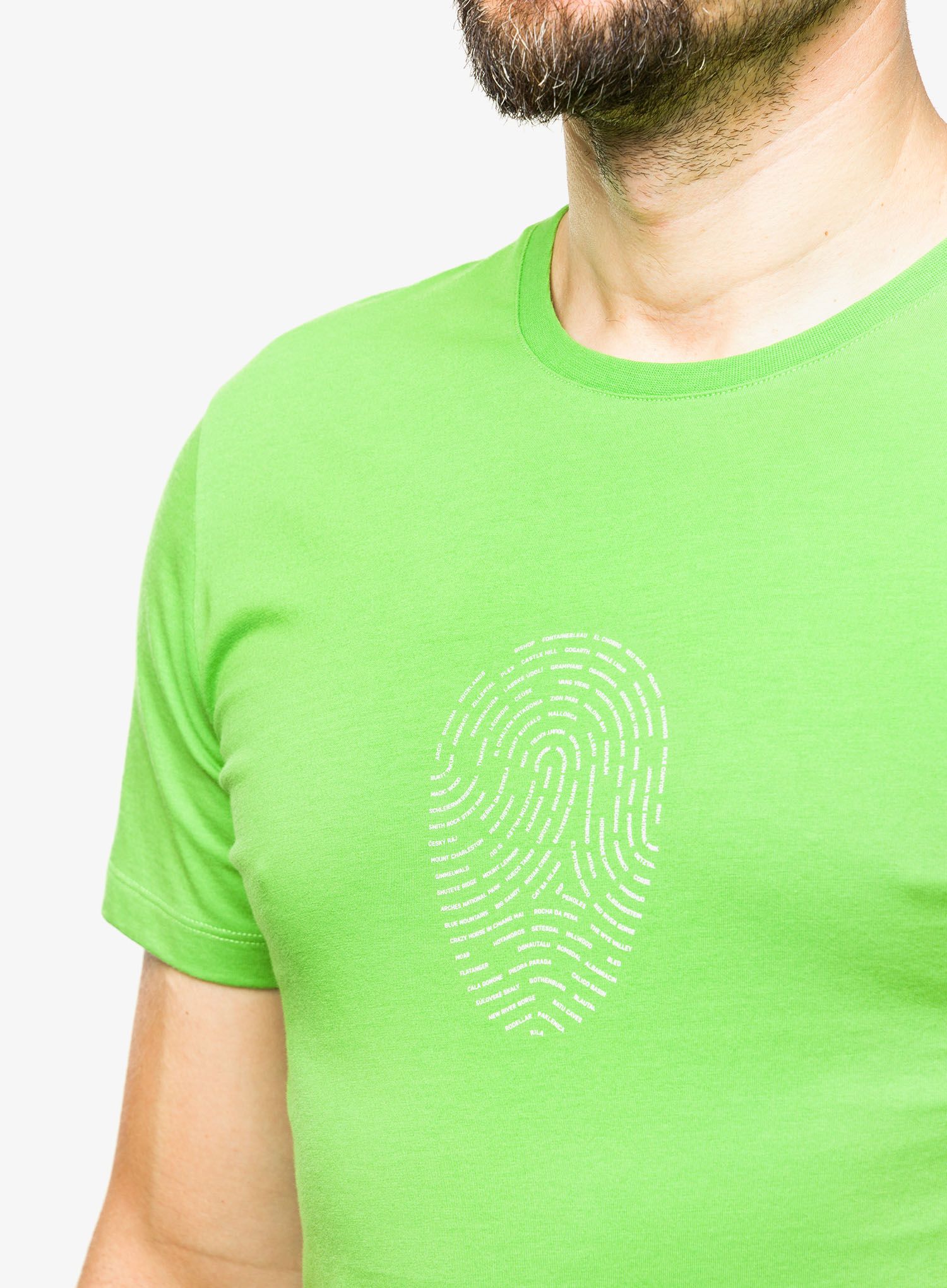 Tričko s potiskem Ocun Classic T Fingerprint - green spindle tree