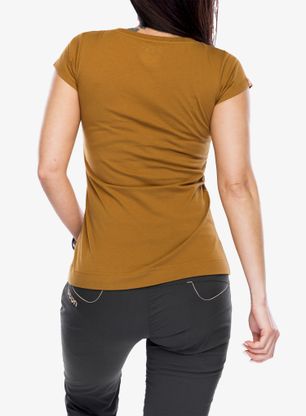 Dámské tričko s potiskem Ocun Classic T Stoneman - brown bronze