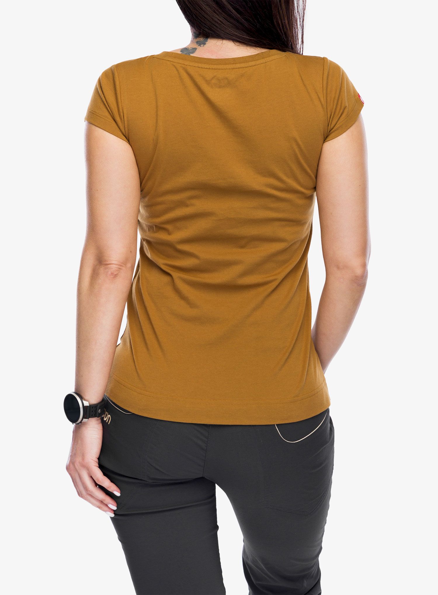 Dámské tričko s potiskem Ocun Classic T Stoneman - brown bronze