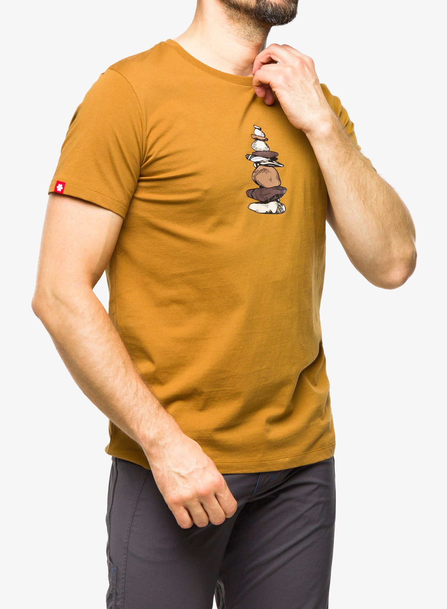 Tričko s potiskem Ocun Classic T Stoneman  - brown bronze