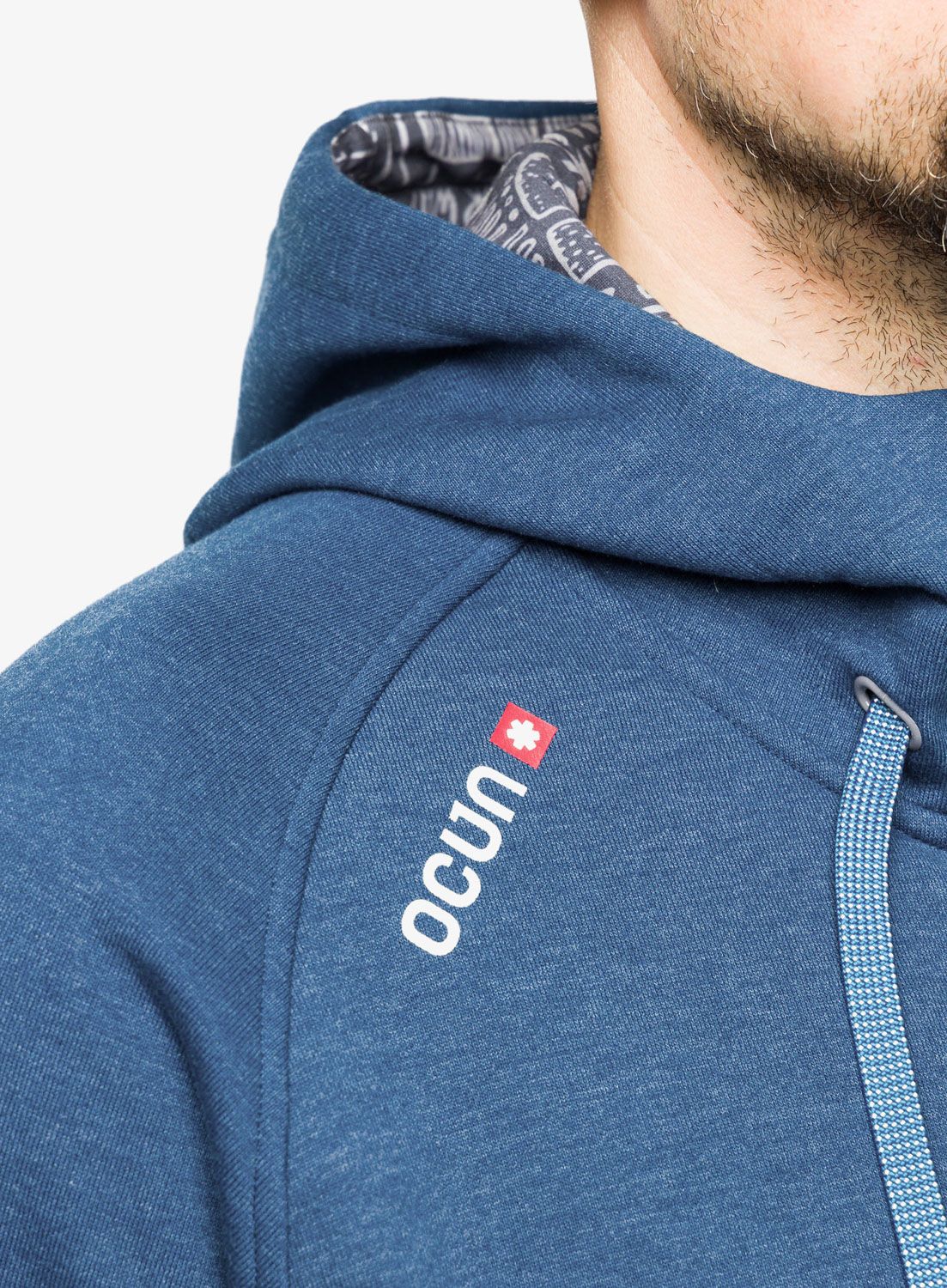 Mikina s kapucí Ocun Hoodie Zipper - blue opal/excalibur