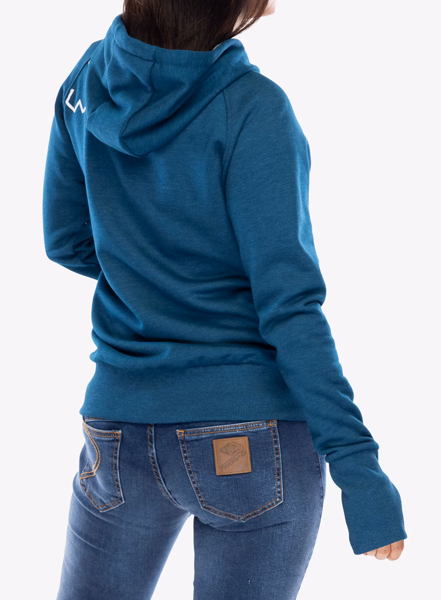 Dámská mikina s kapucí Ocun Hoodie Zipper - blue opal/silverscone