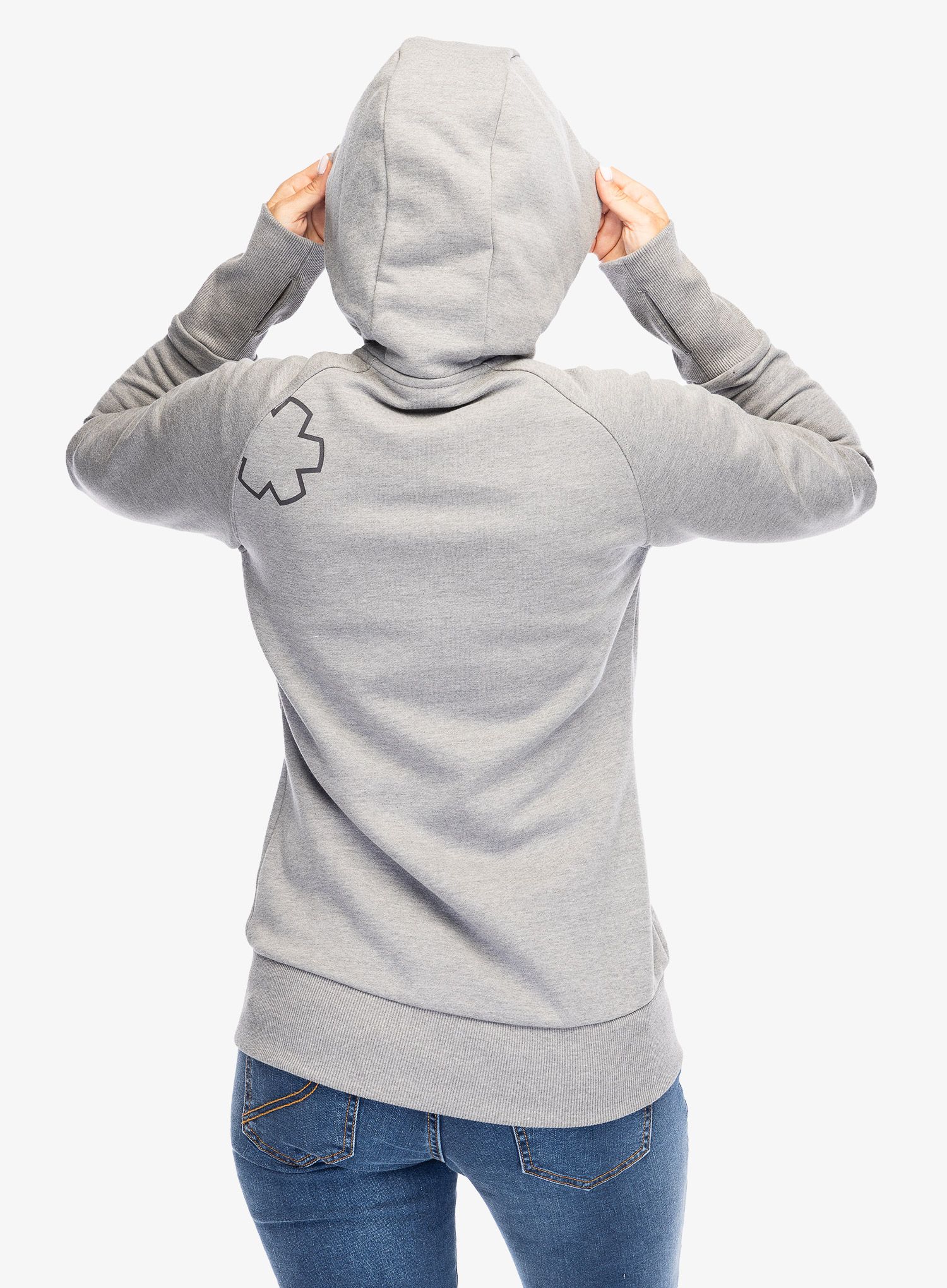 Dámská mikina na zip Ocun Hoodie Zipper - grey paloma/silverscone