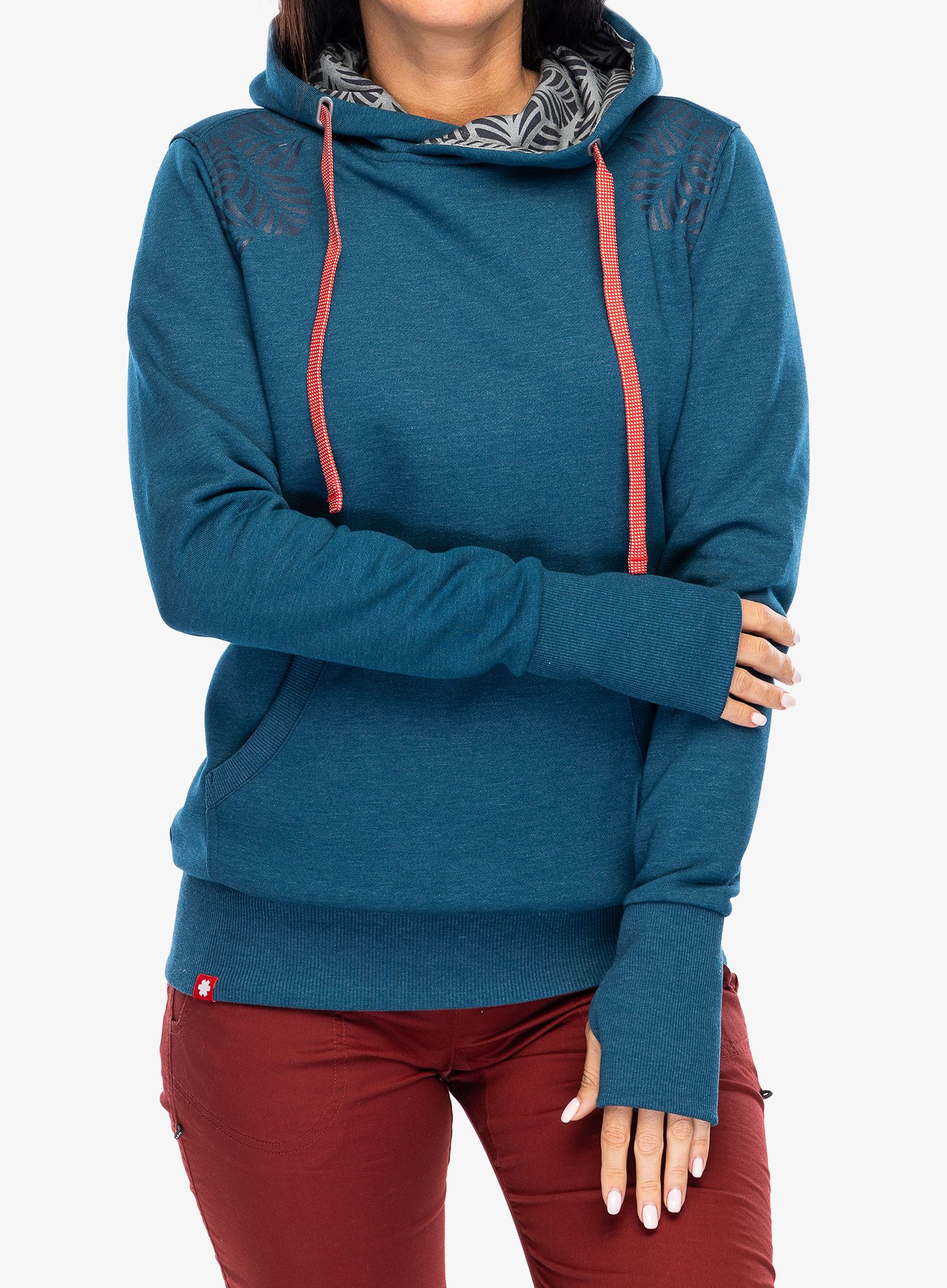 Dámská mikina s kapucí Ocun Hoodie - blue opal/silverscone