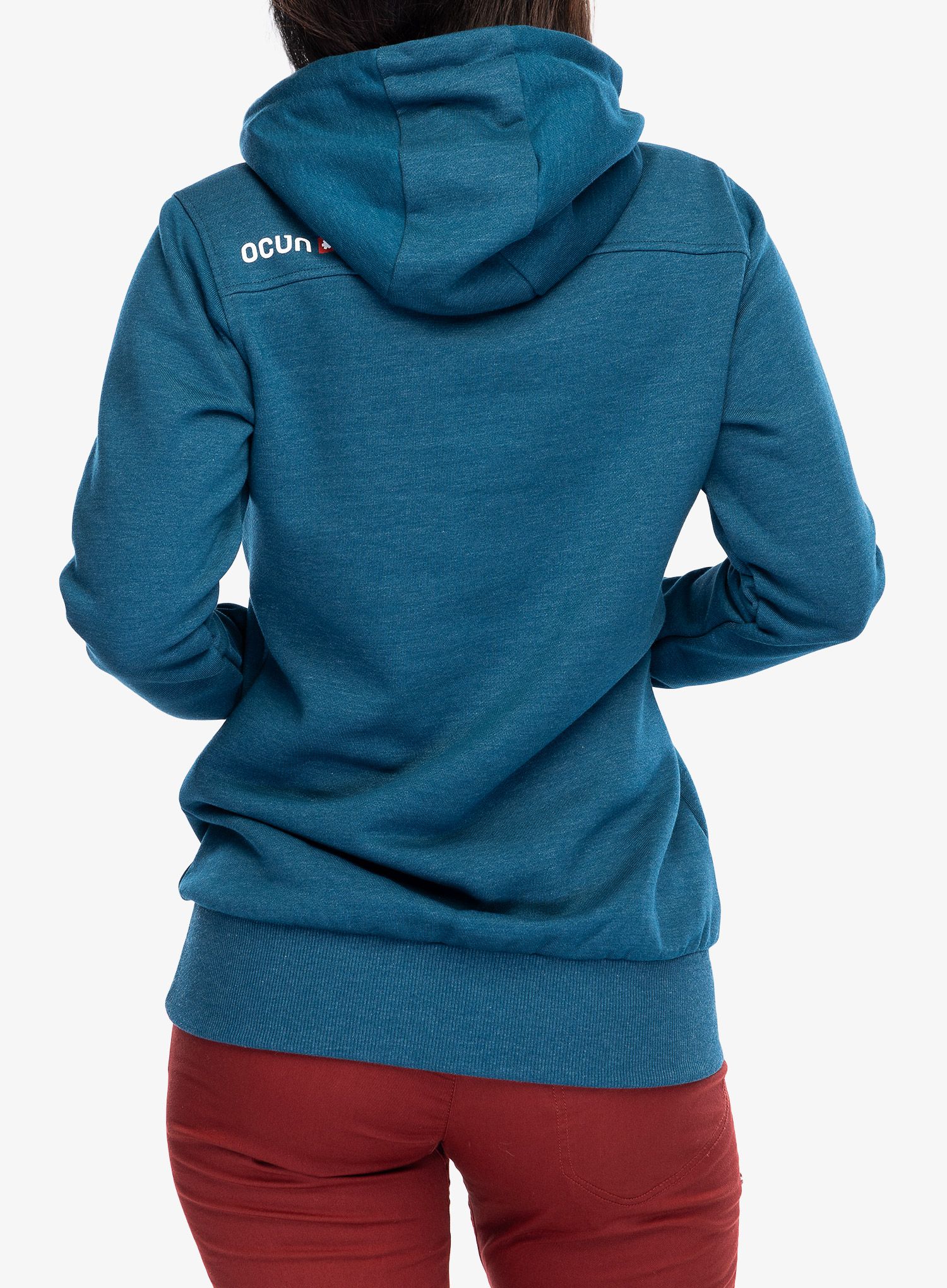 Dámská mikina s kapucí Ocun Hoodie - blue opal/silverscone