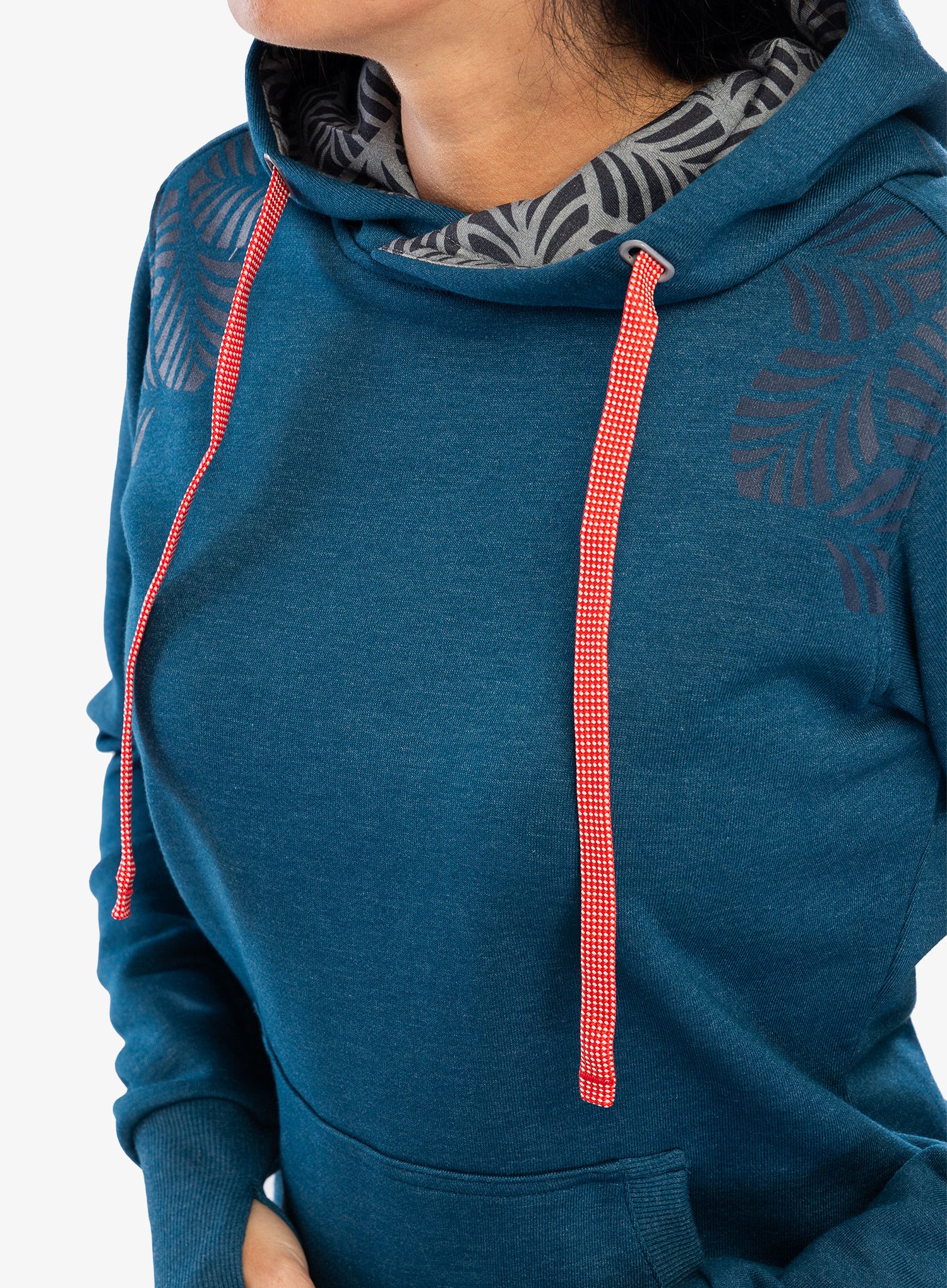 Dámská mikina s kapucí Ocun Hoodie - blue opal/silverscone
