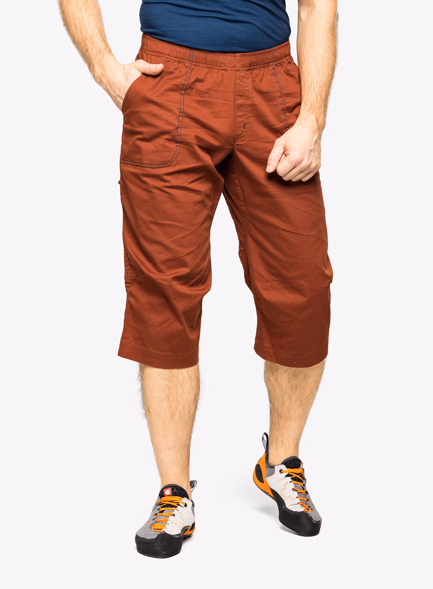 Lezecké kraťasy Ocun Jaws 3/4 - brown brandy