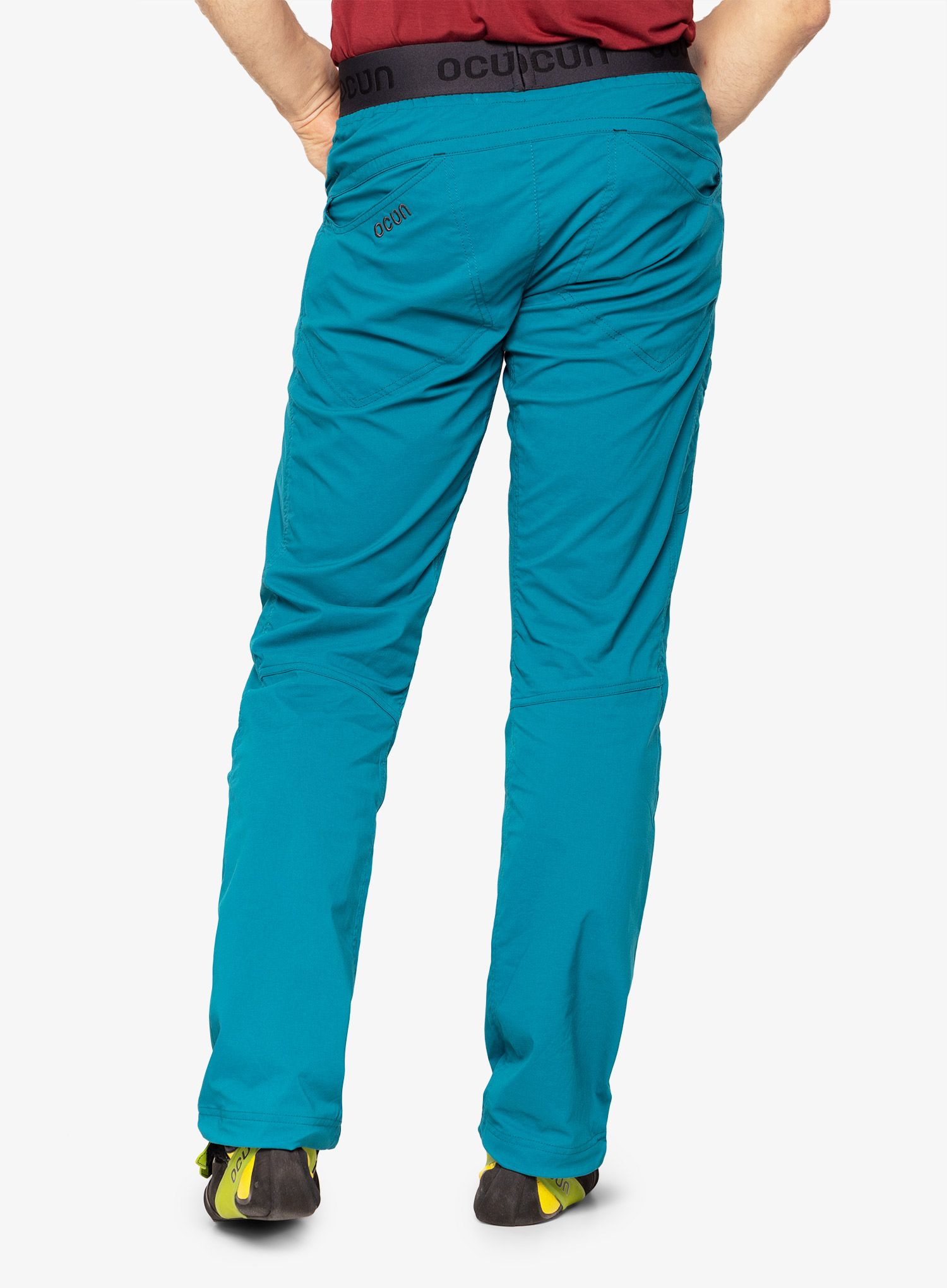 Lezecké kalhoty pánské Ocun Mania Eco Pants - turquoise deep lagoon