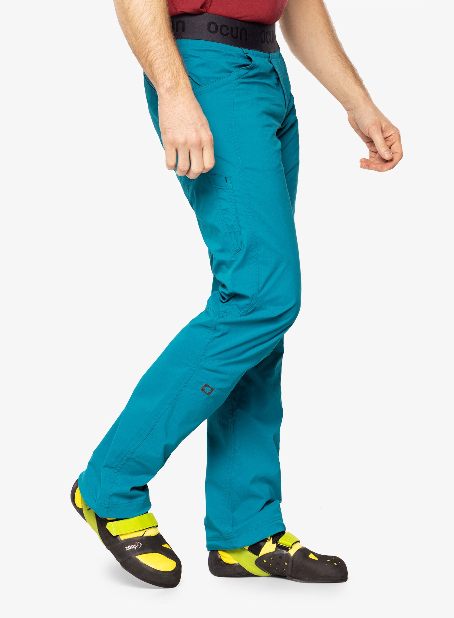 Lezecké kalhoty pánské Ocun Mania Eco Pants - turquoise deep lagoon