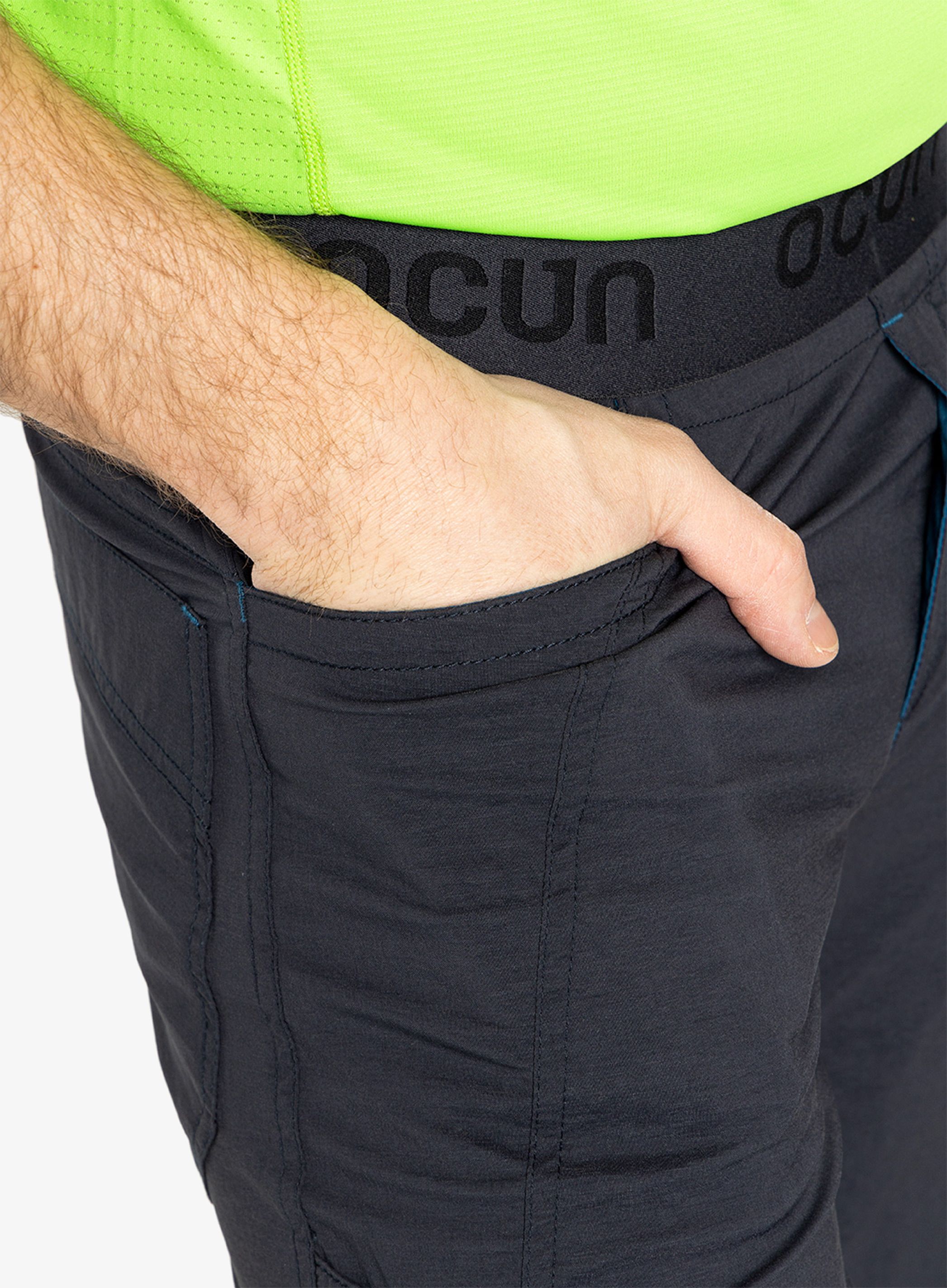 Lezecké kraťasy Ocun Mania Eco Shorts - anthracite dark navy