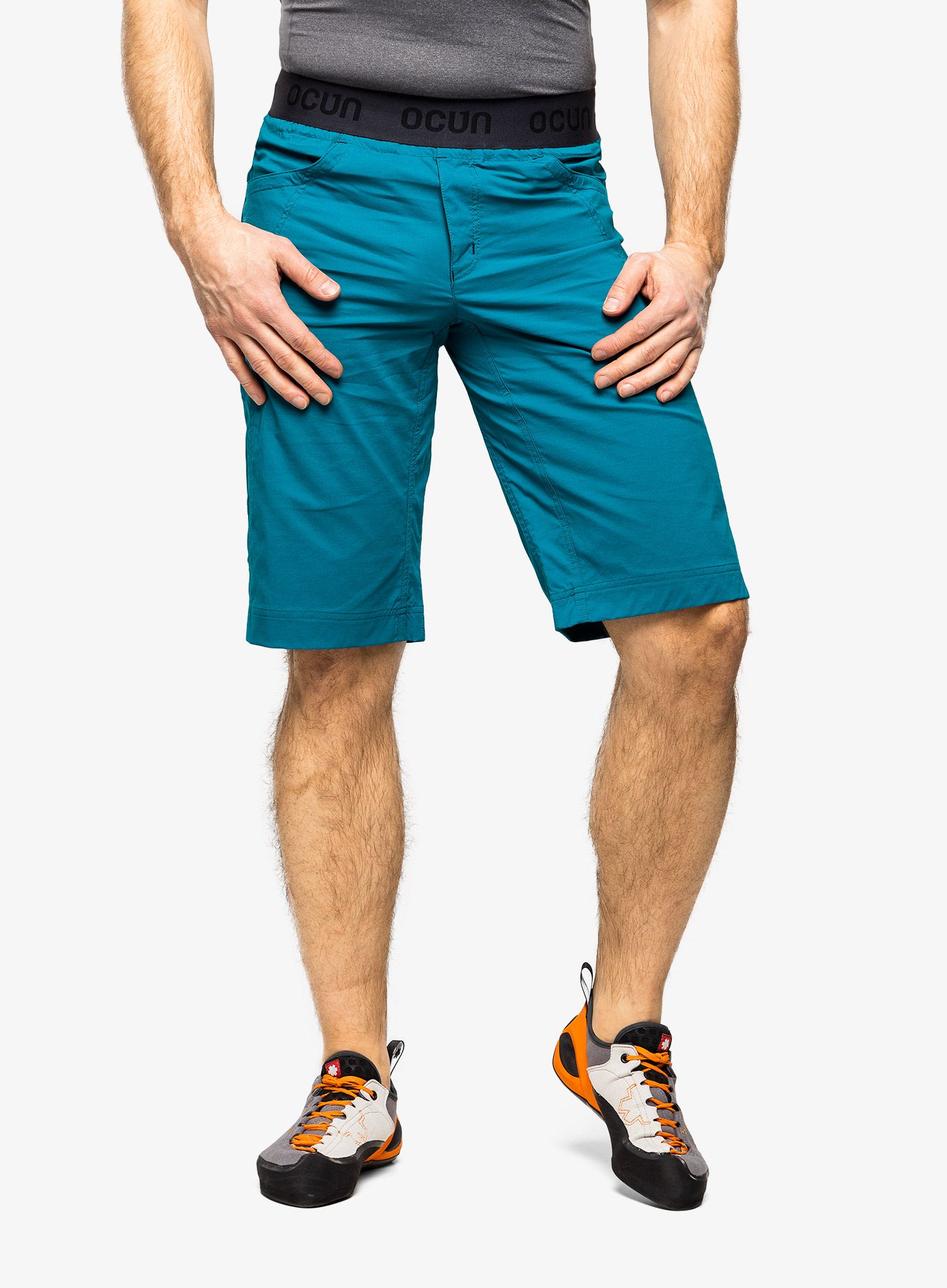 Lezecké kraťasy Ocun Mania Eco Shorts - turquoise deep lagoon