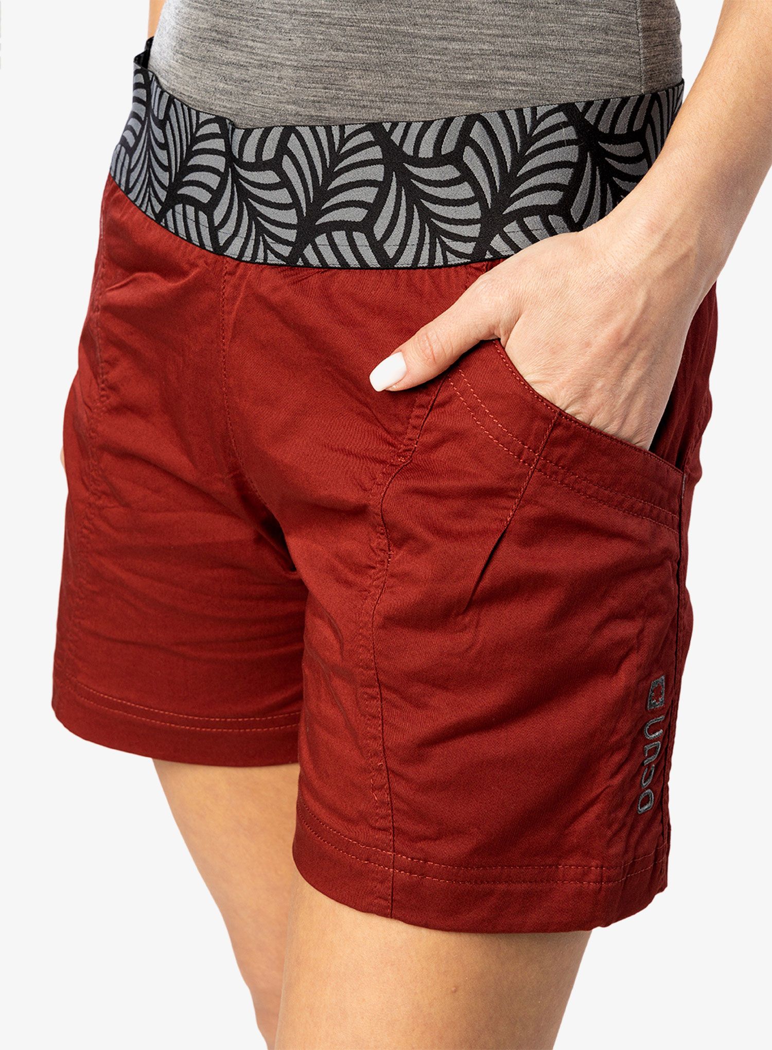 Dámské lezecké kraťasy Ocun Pantera Organic Shorts - wine syrah