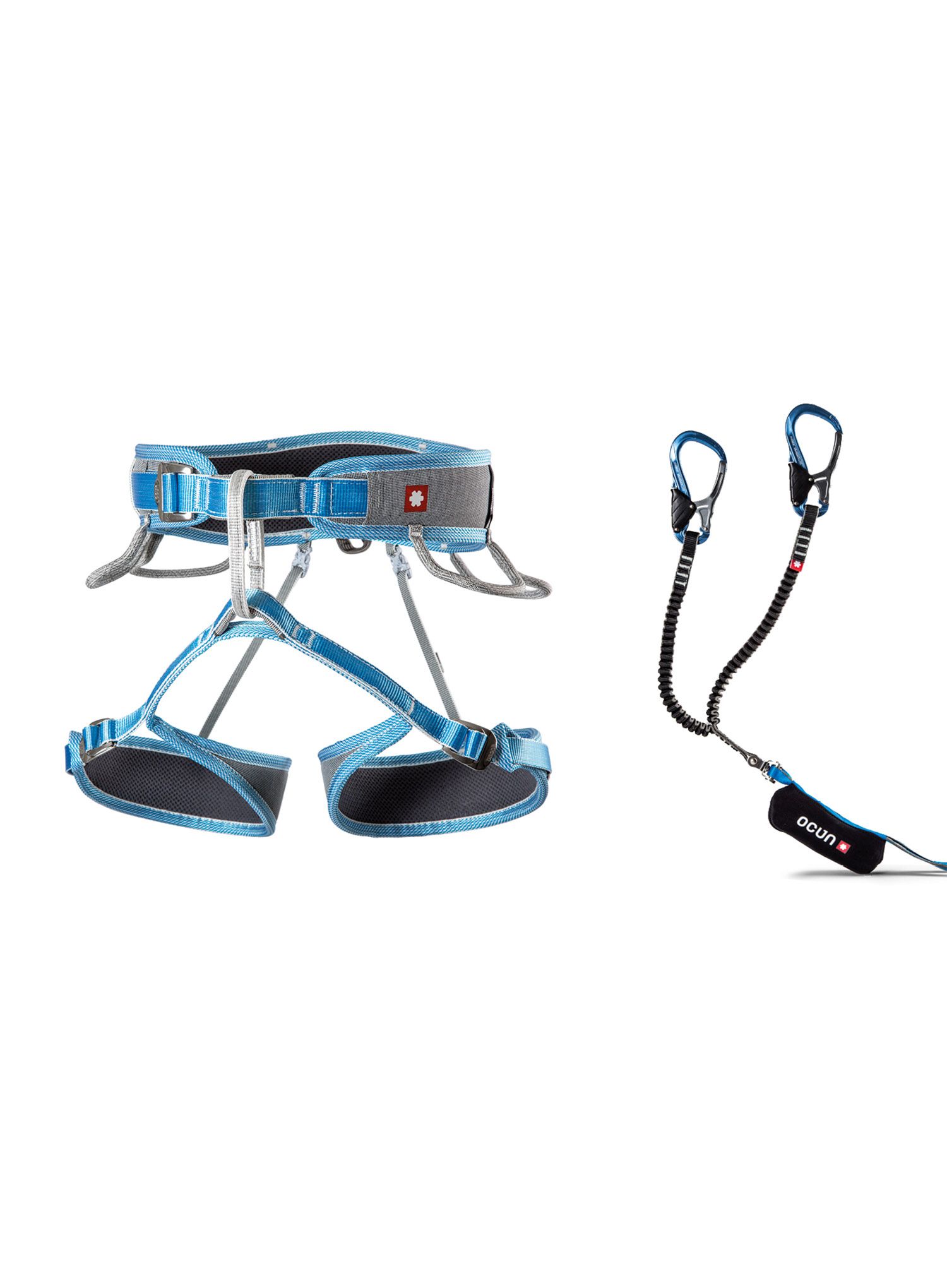 Ferratový set Ocun Via Ferrata Twist Tech Captur Pro Swivel Set - grey/blue