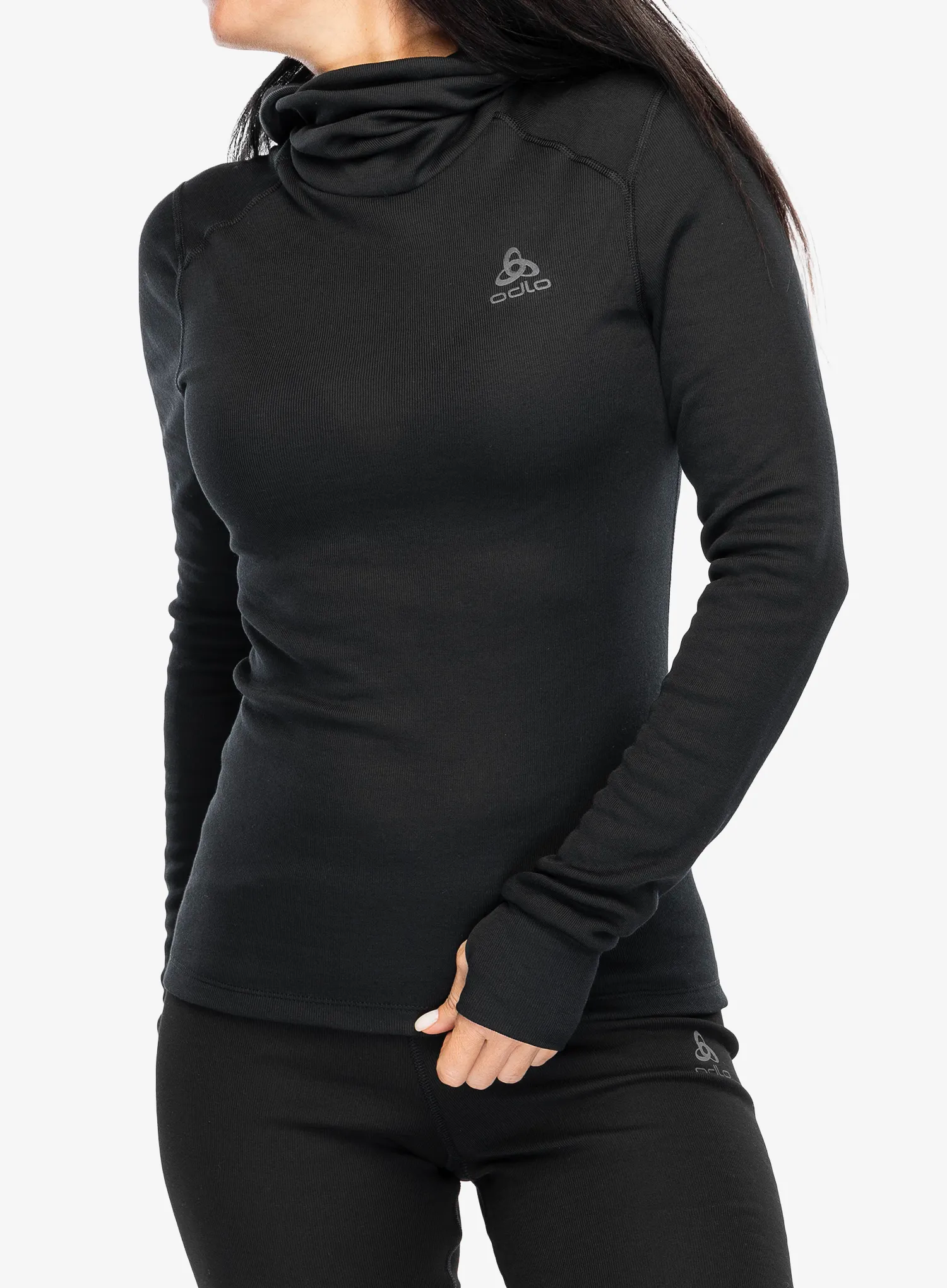 Dámská funkční mikina Odlo Active Warm BL Top Facemask LS - black