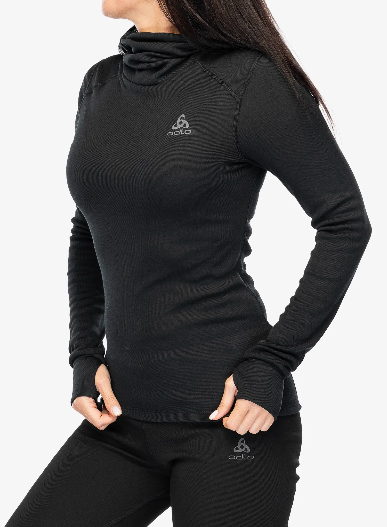 Dámská funkční mikina Odlo Active Warm BL Top Facemask LS - black