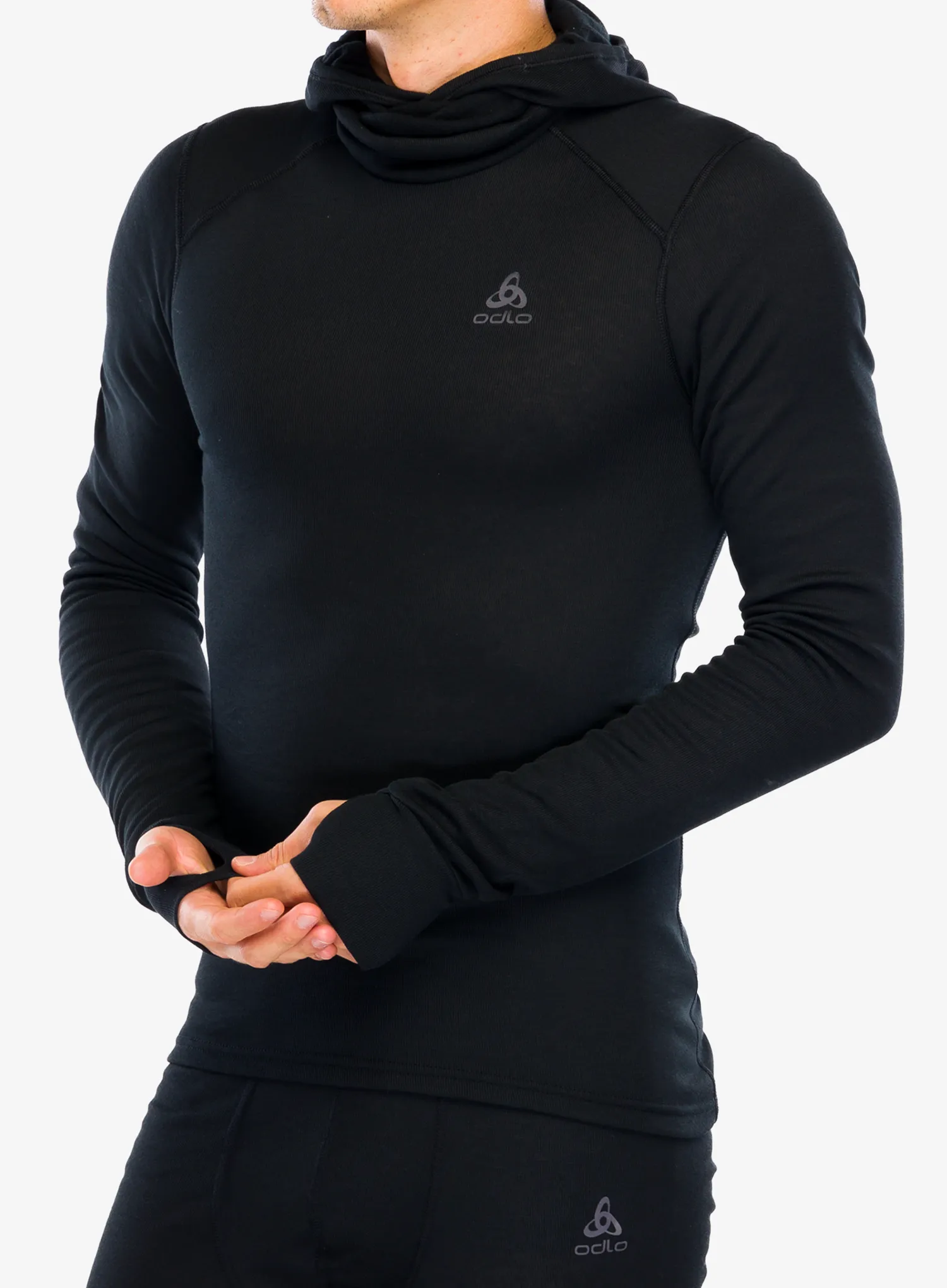 Funkční mikina Odlo Active Warm BL Top Facemask LS - black