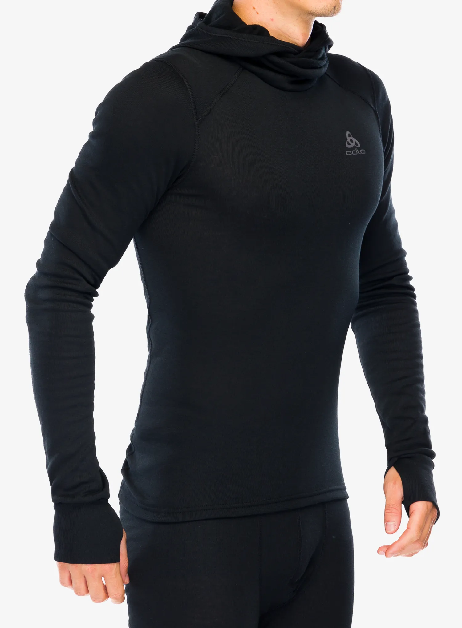 Funkční mikina Odlo Active Warm BL Top Facemask LS - black