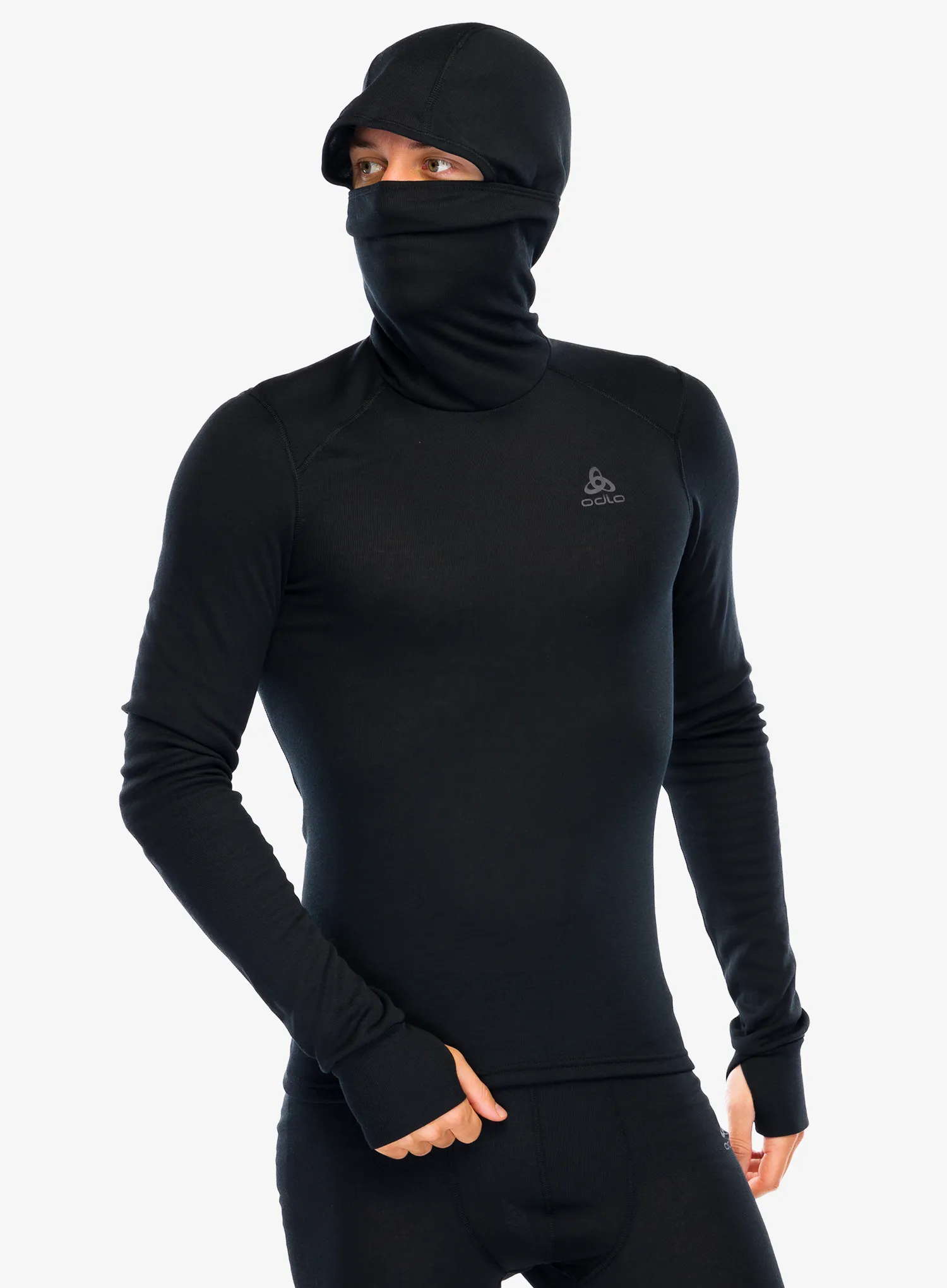 Funkční mikina Odlo Active Warm BL Top Facemask LS - black