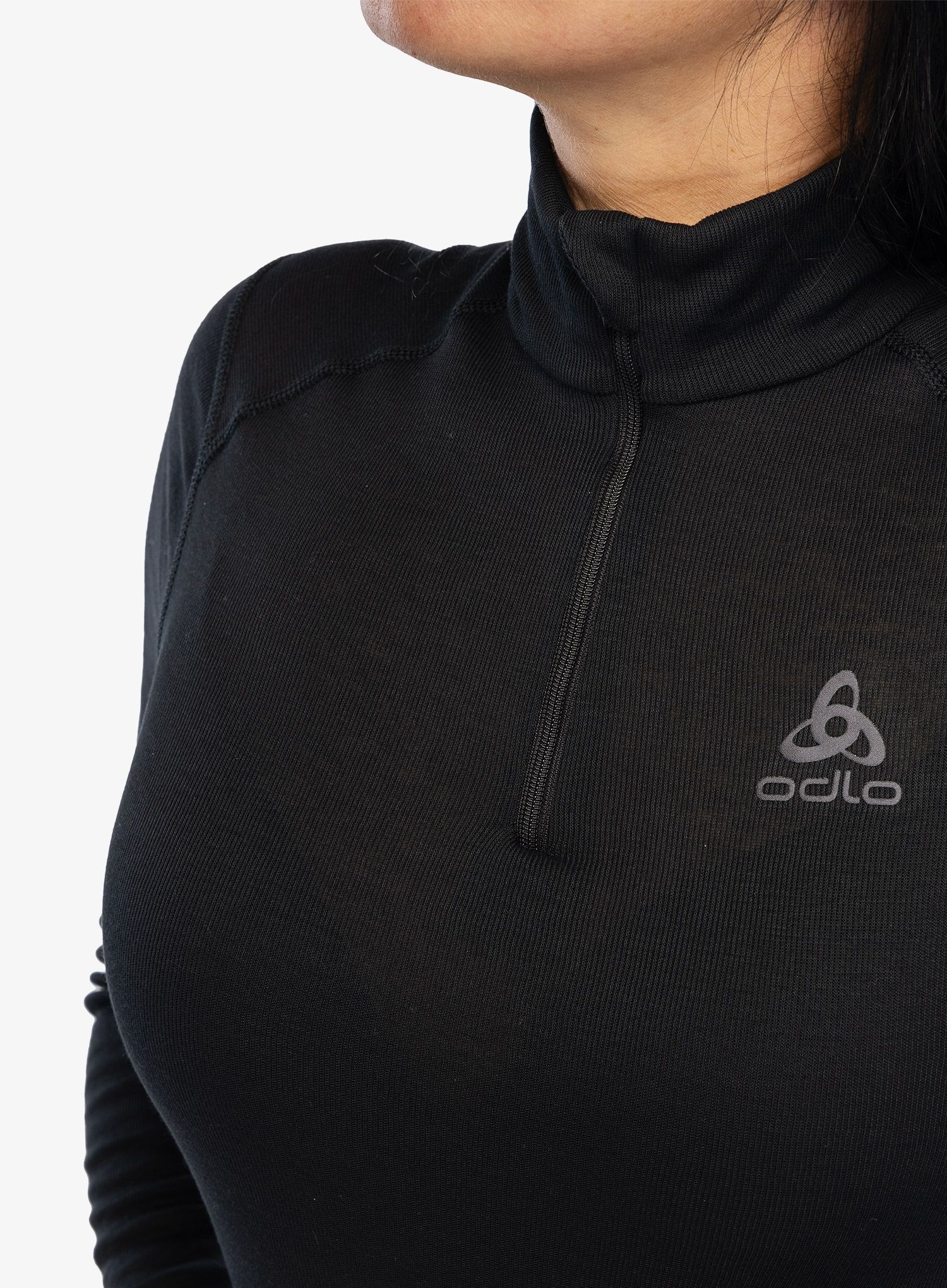 Dámská funkční mikina Odlo Active Warm BL Top Turtle Neck LS Half Zip  - black