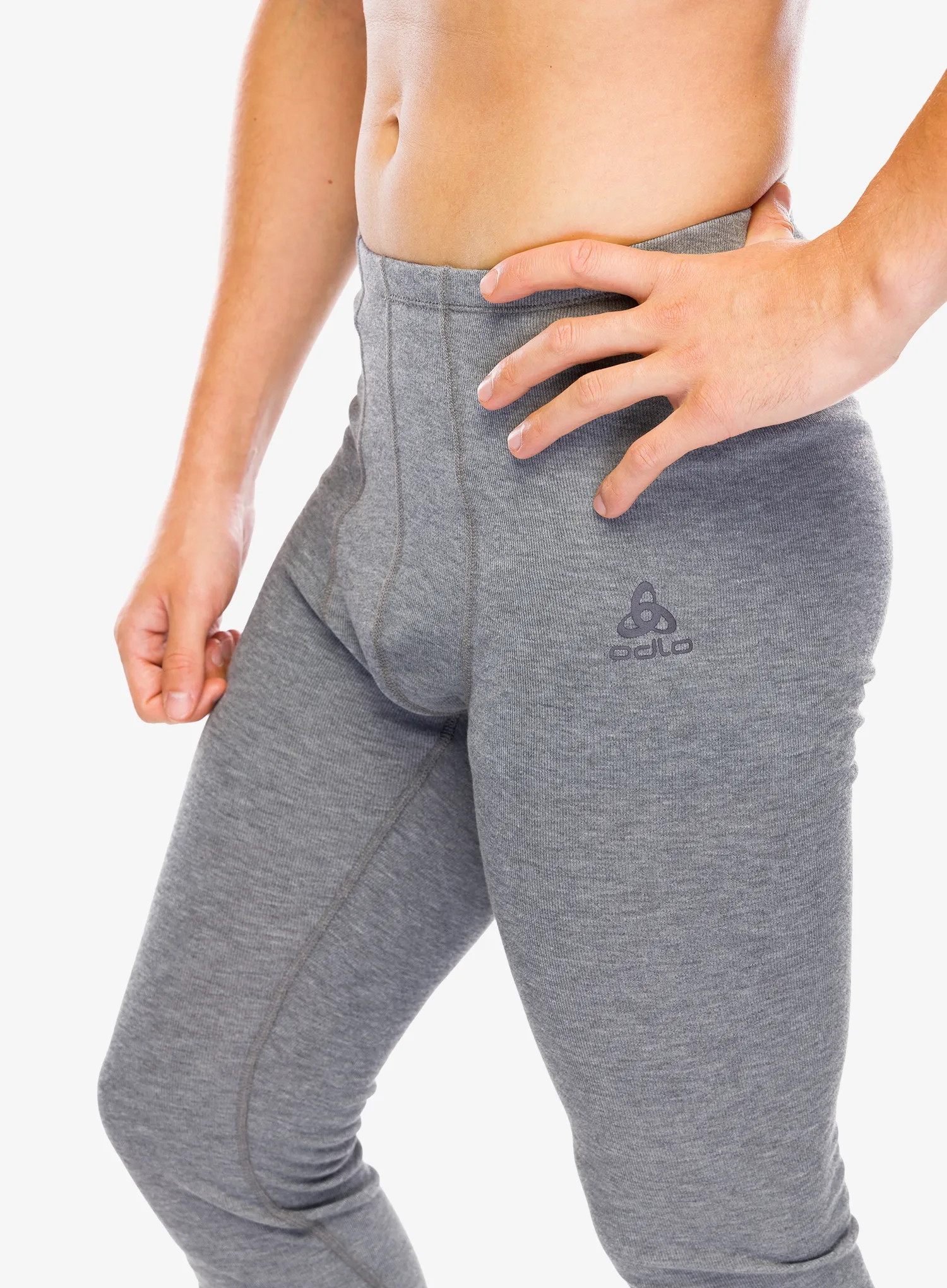 Termolegíny Odlo Active Warm Eco BL Bottom Long - odlo steel grey melange