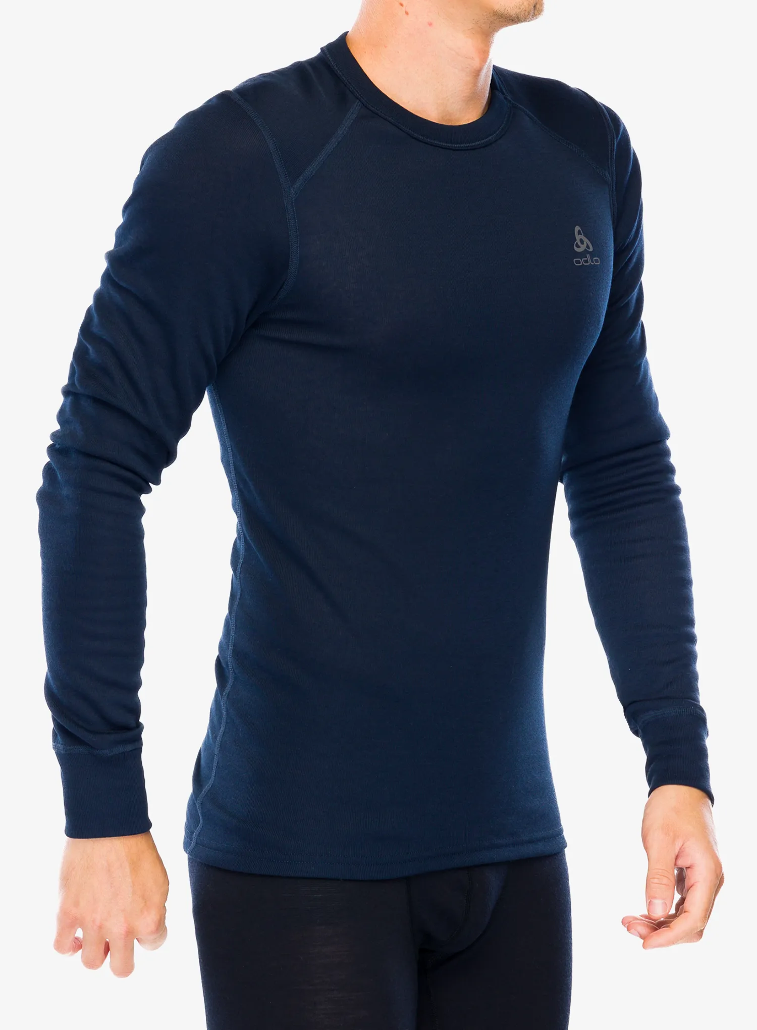 Funkční mikina Odlo Active Warm Eco BL Top Crew Neck LS - dark sapphire