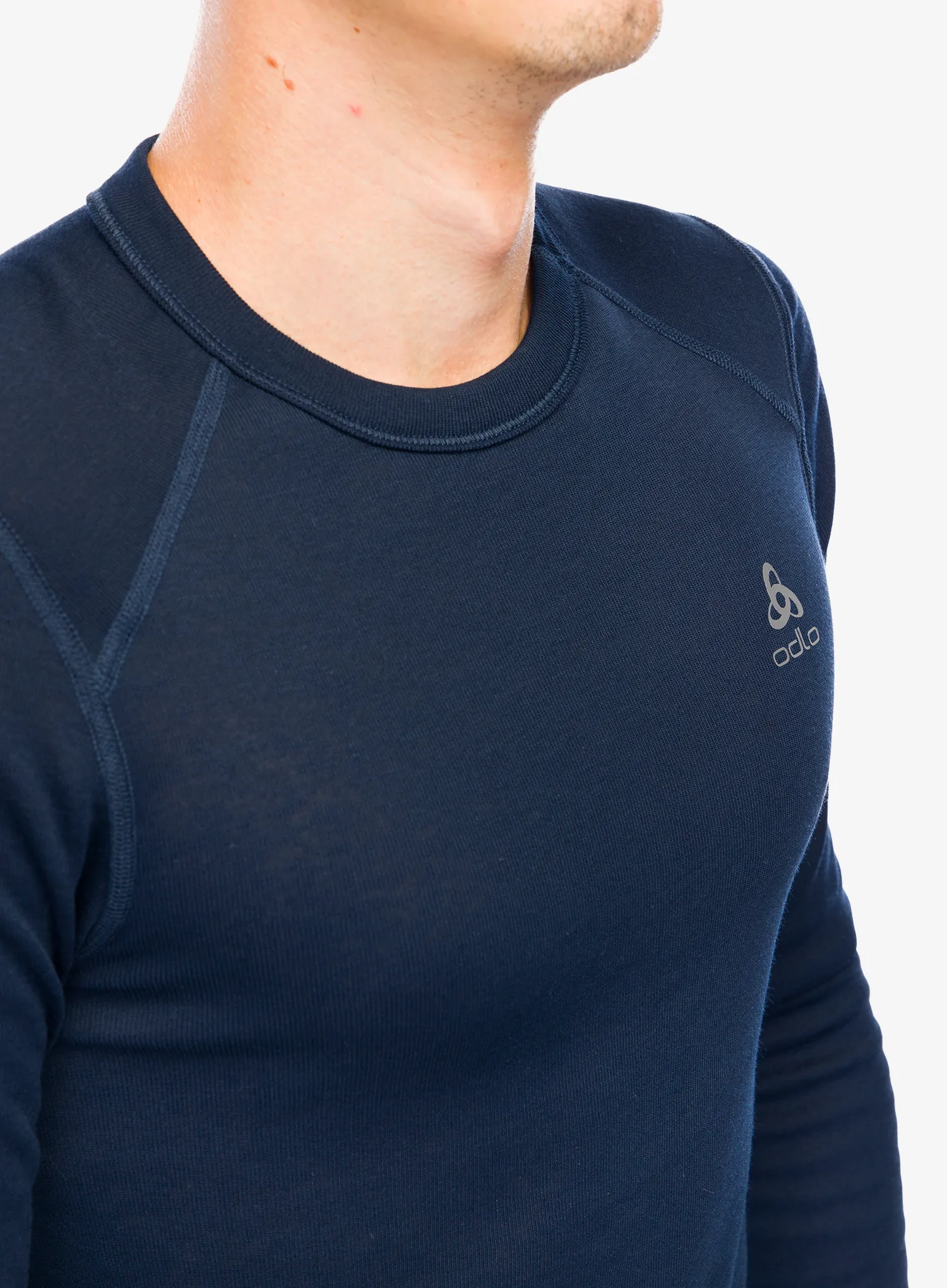 Funkční mikina Odlo Active Warm Eco BL Top Crew Neck LS - dark sapphire